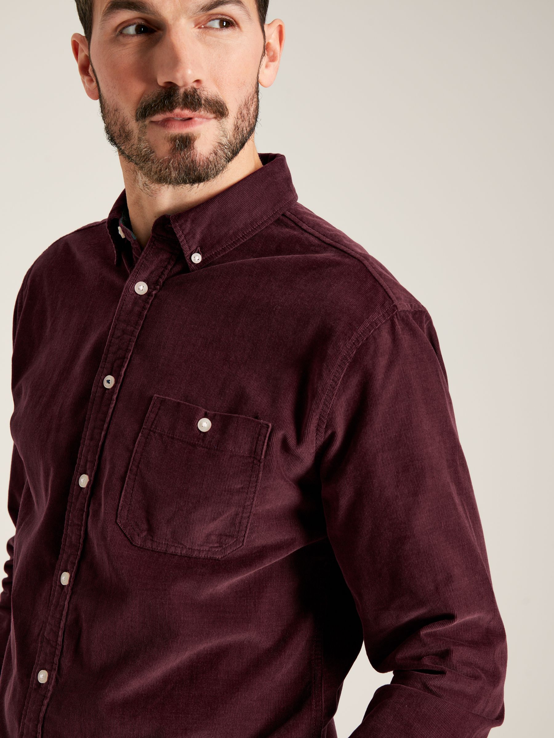 Miller Burgundy Corduroy Shirt - Image 4 of 6