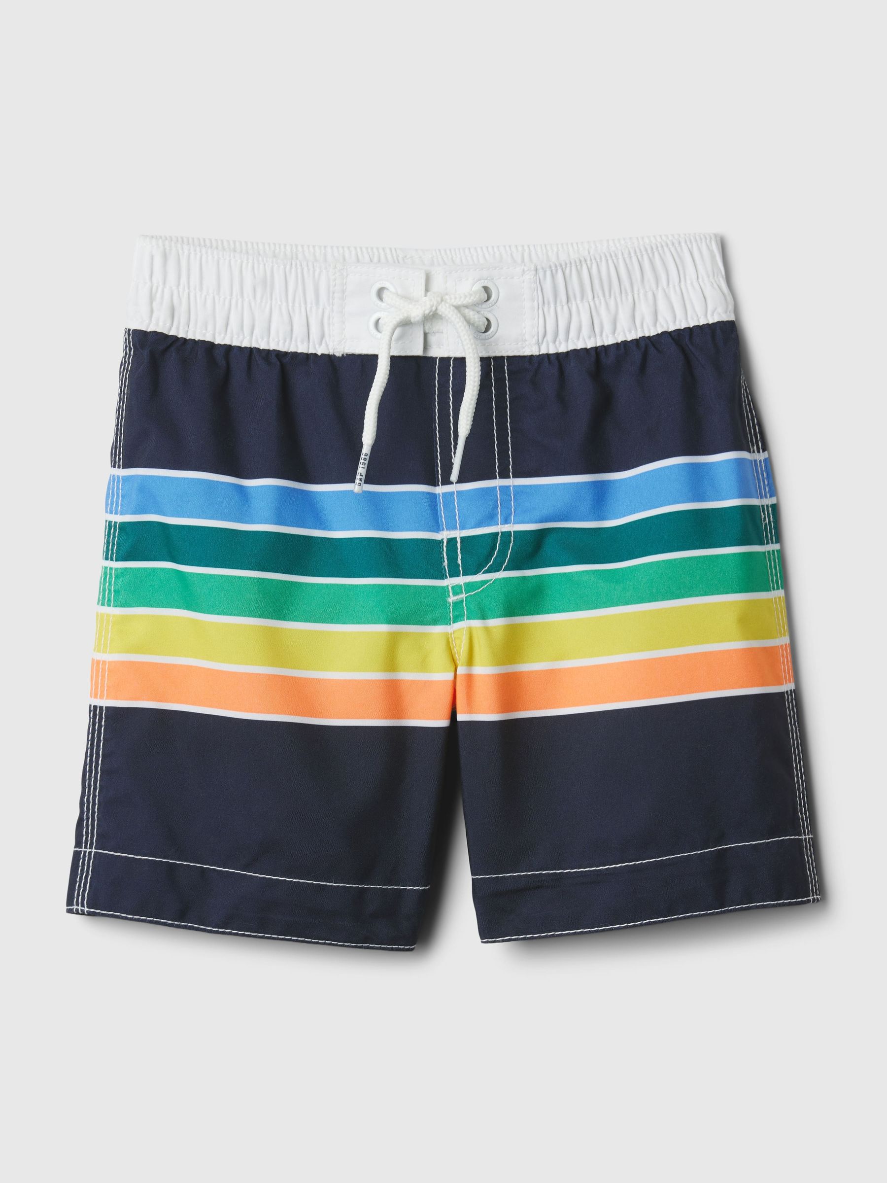 Navy Blue Rainbow Swim Short - Image 1 of 2