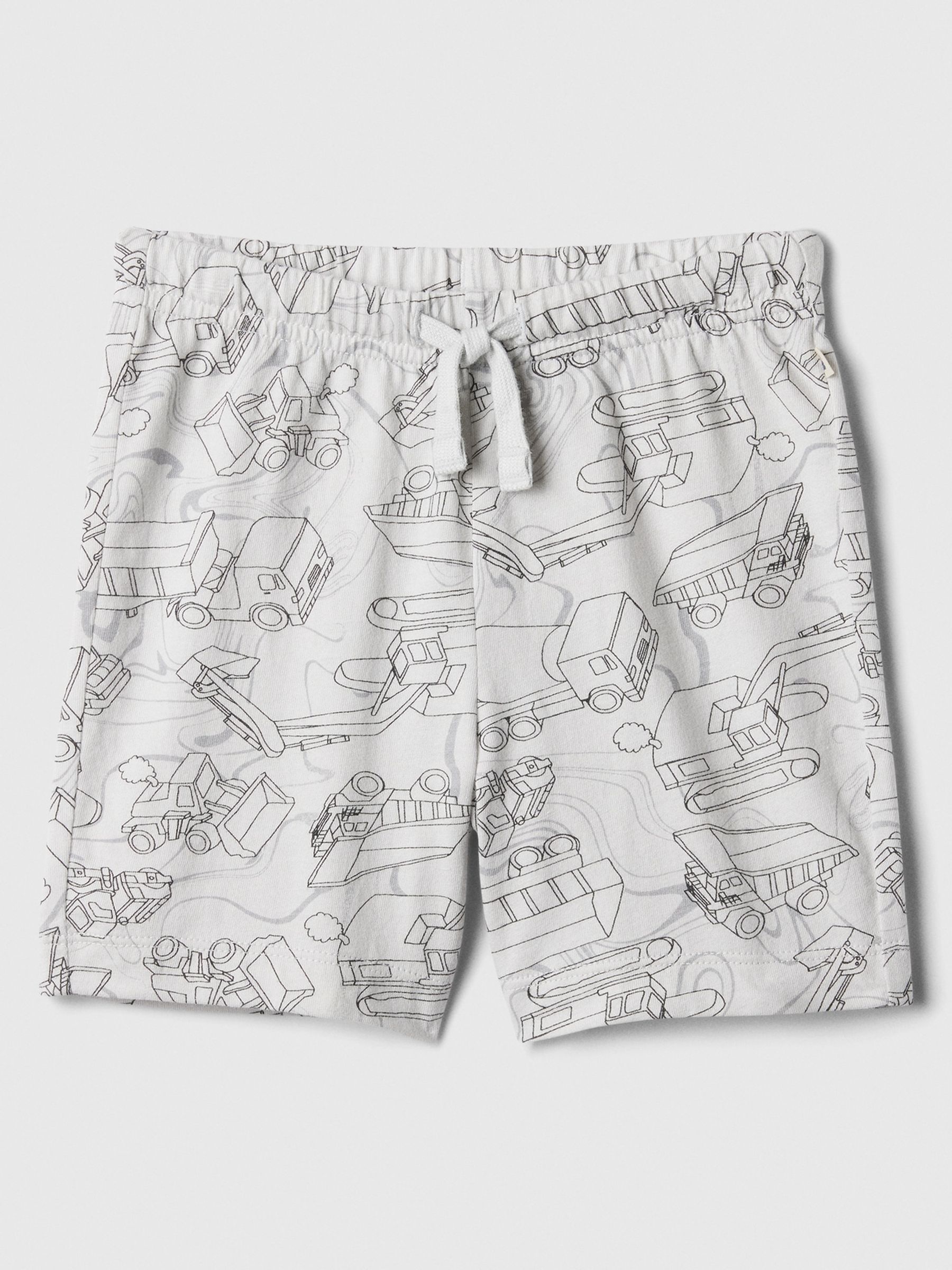White Trucks Pull On Shorts (Newborn-5yrs) - Image 1 of 1