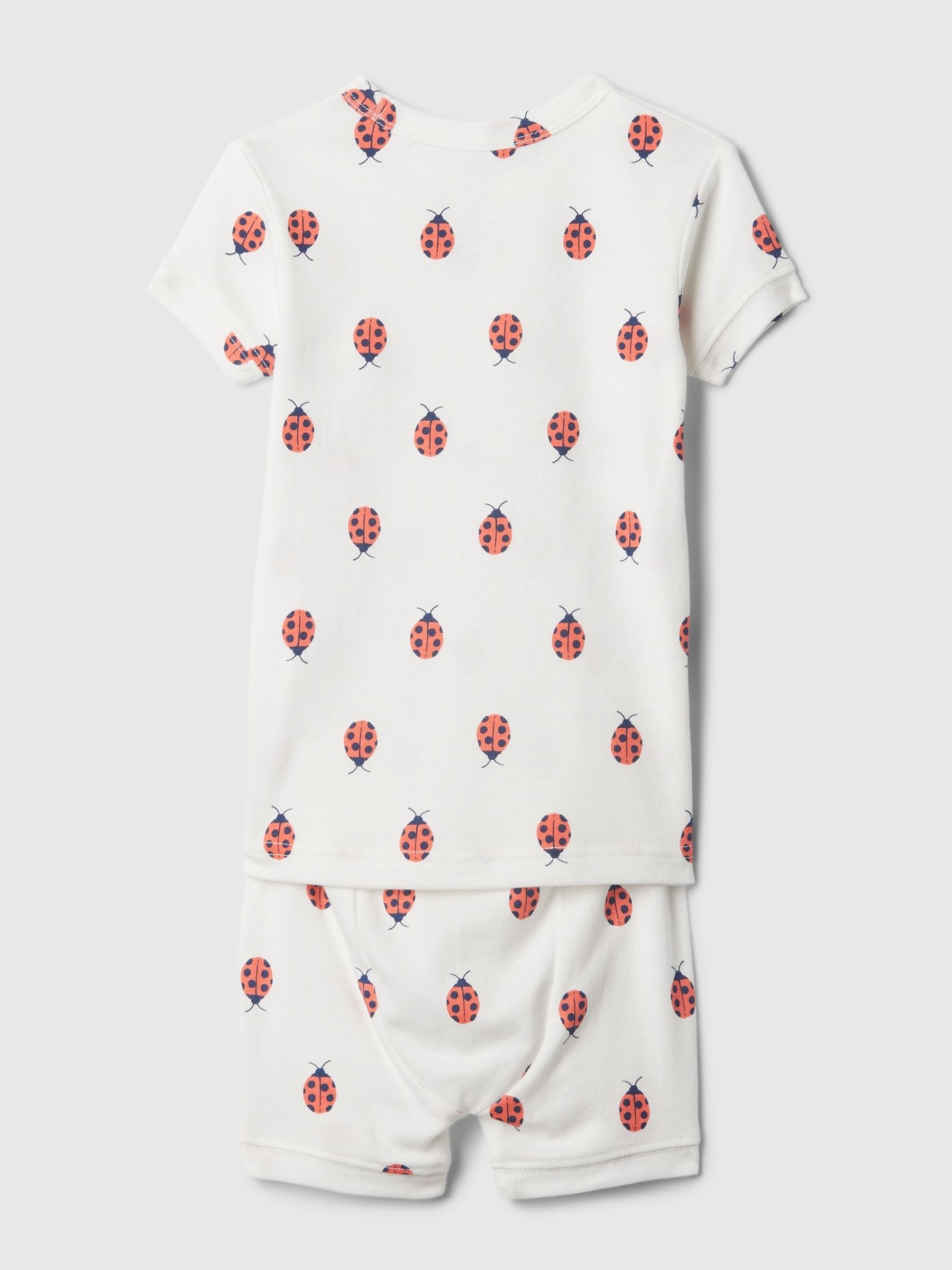 White Organic Cotton Short Pyjama Set (12mths-5yrs) - Image 2 of 2