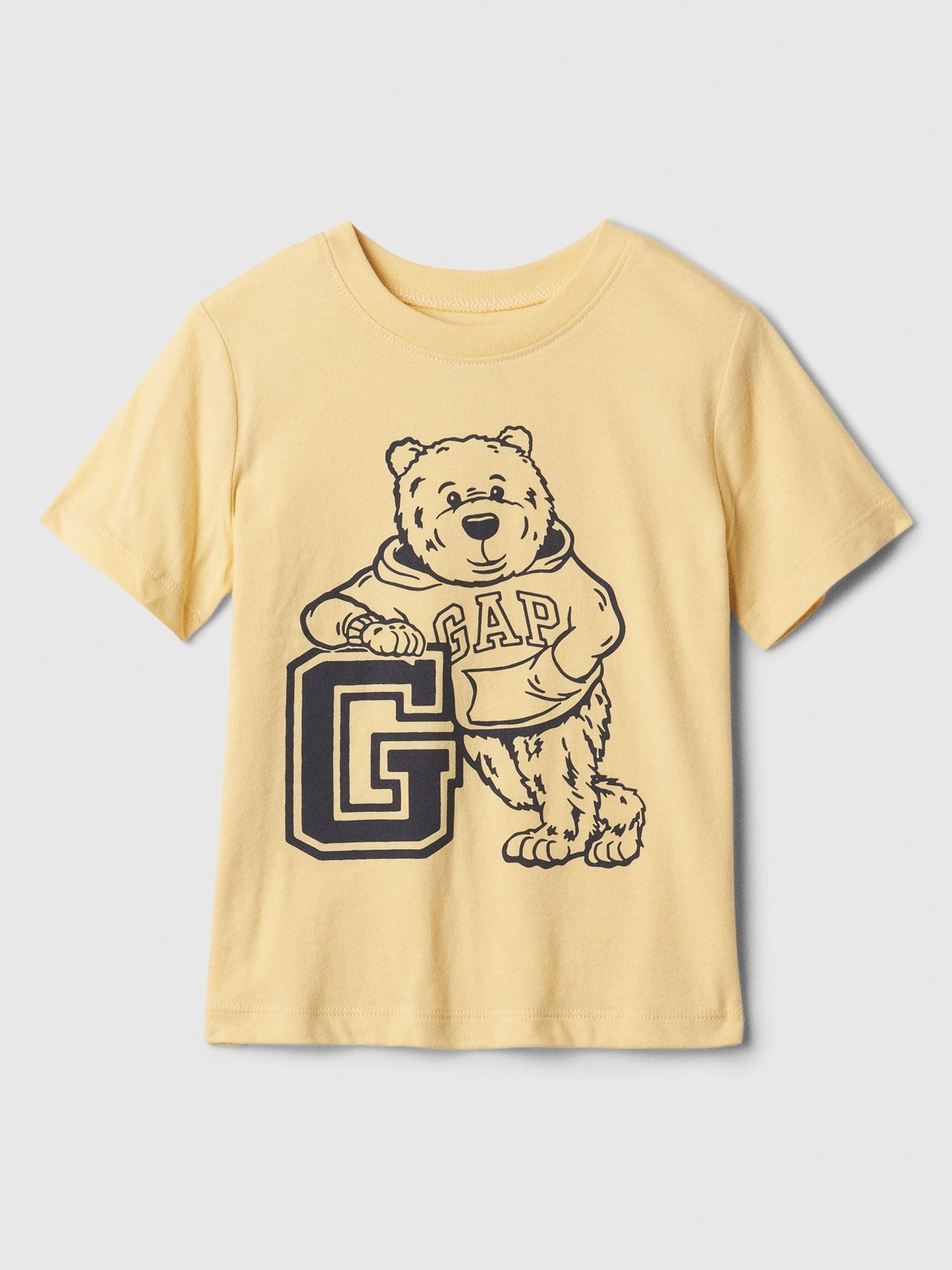 Yellow Brannan Bear Graphic Short Sleeve Crew Neck T-Shirt (Newborn-5yrs) - Image 1 of 1