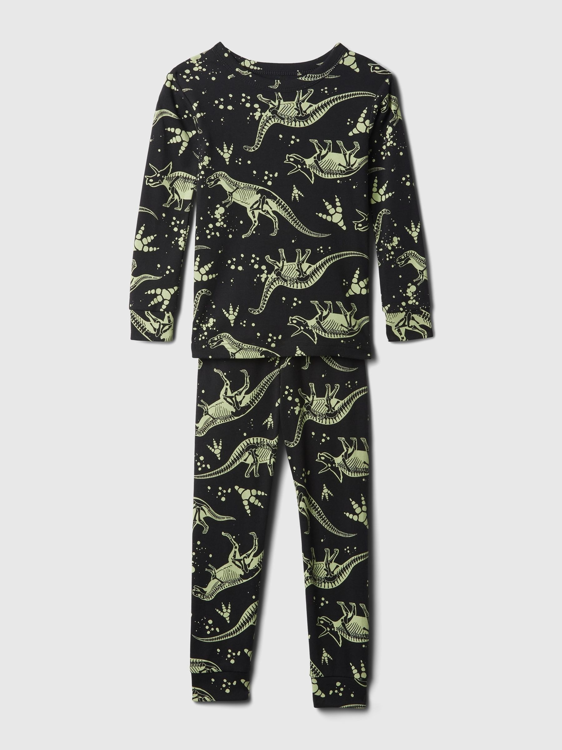 Black Organic Cotton Graphic Print Pyjama Set (12mths-5yrs) - Image 1 of 1