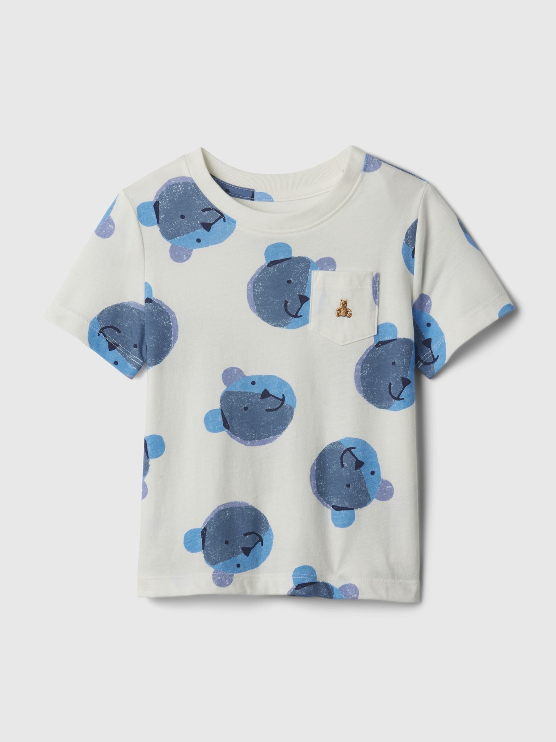 White Short Sleeve Crew Neck T-Shirt (Newborn-5yrs) - Image 1 of 2