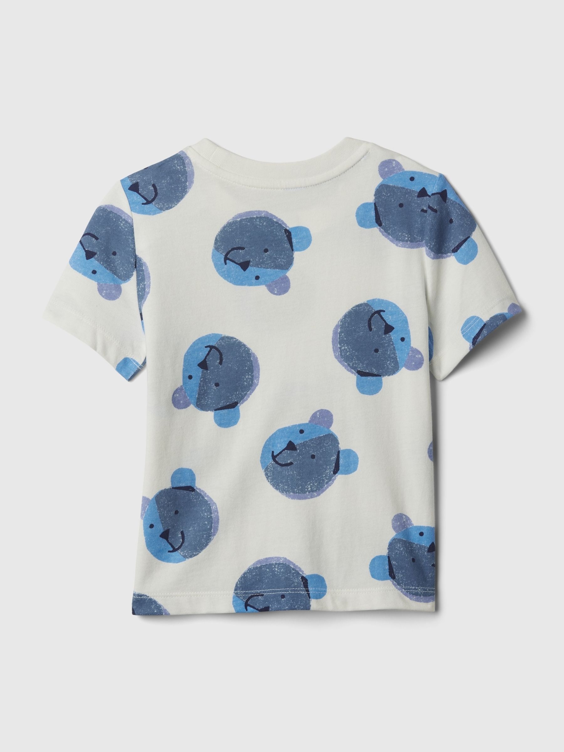 White Short Sleeve Crew Neck T-Shirt (Newborn-5yrs) - Image 2 of 2