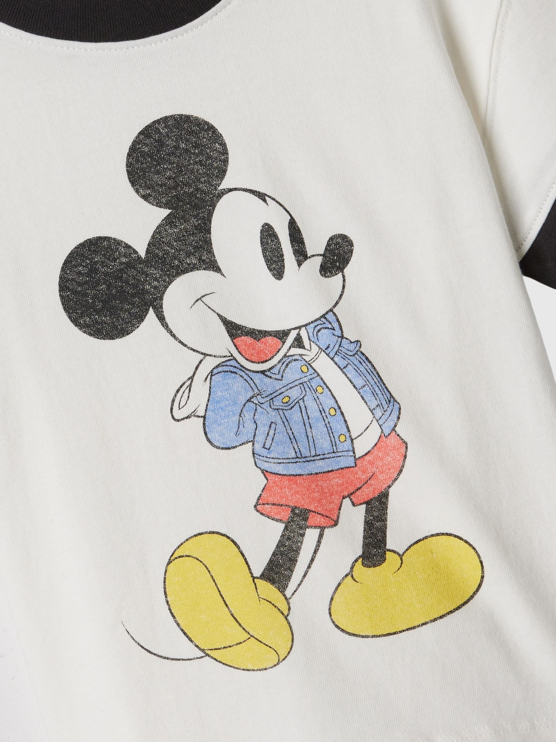 White Disney Mickey Mouse Graphic Short Sleeve Crew Neck T-Shirt (6mths-5yrs) - Image 3 of 3
