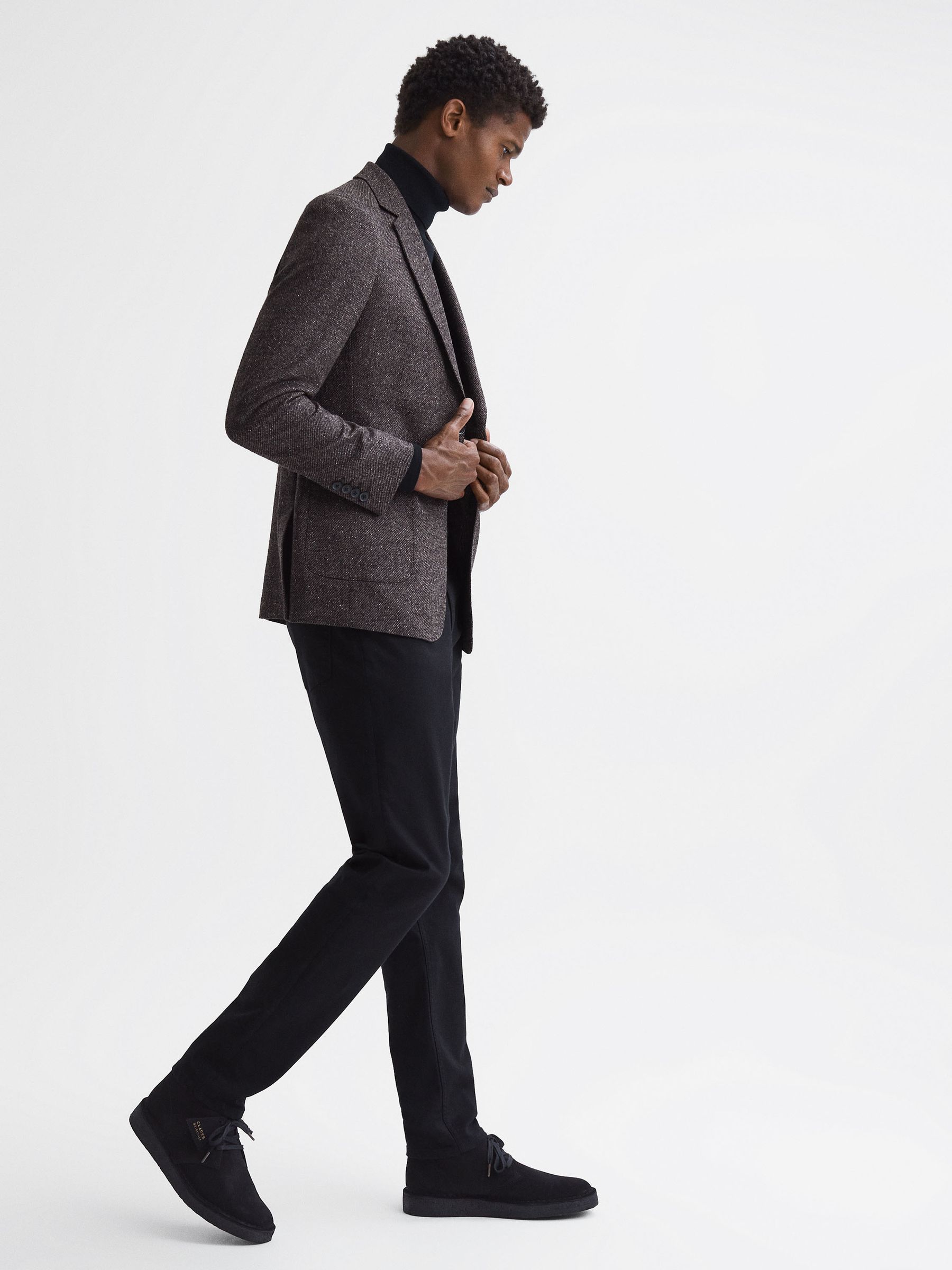 Clarks Originals Suede Desert Boots in Black - Image 1 of 6