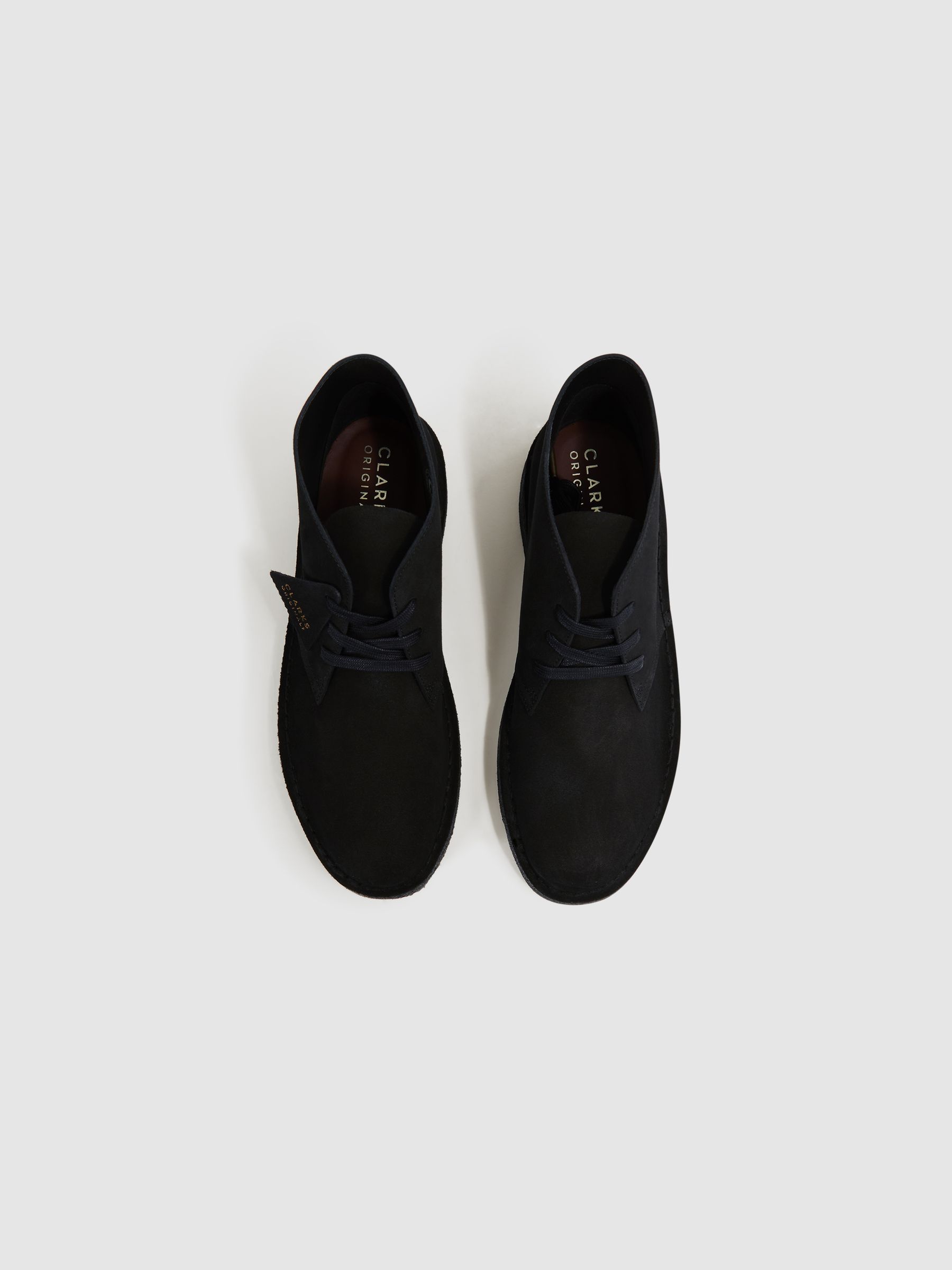 Clarks Originals Suede Desert Boots in Black - Image 5 of 6