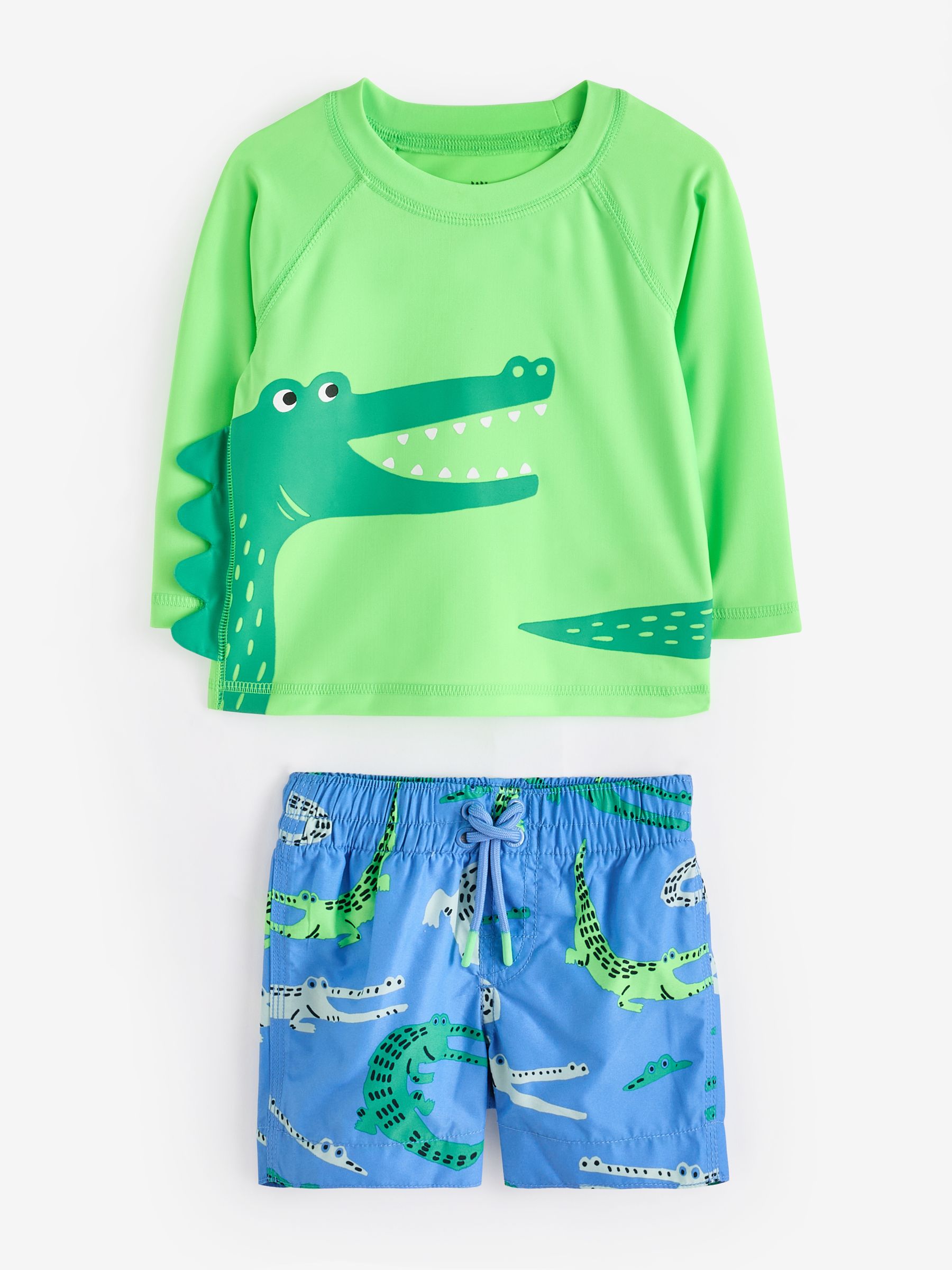 Blue Baby Rashguard and Swim Short Set (6mths-5yrs) - Image 2 of 4 Blue Baby Rashguard and Swim Short Set (6mths-5yrs) - Image 2 of 4