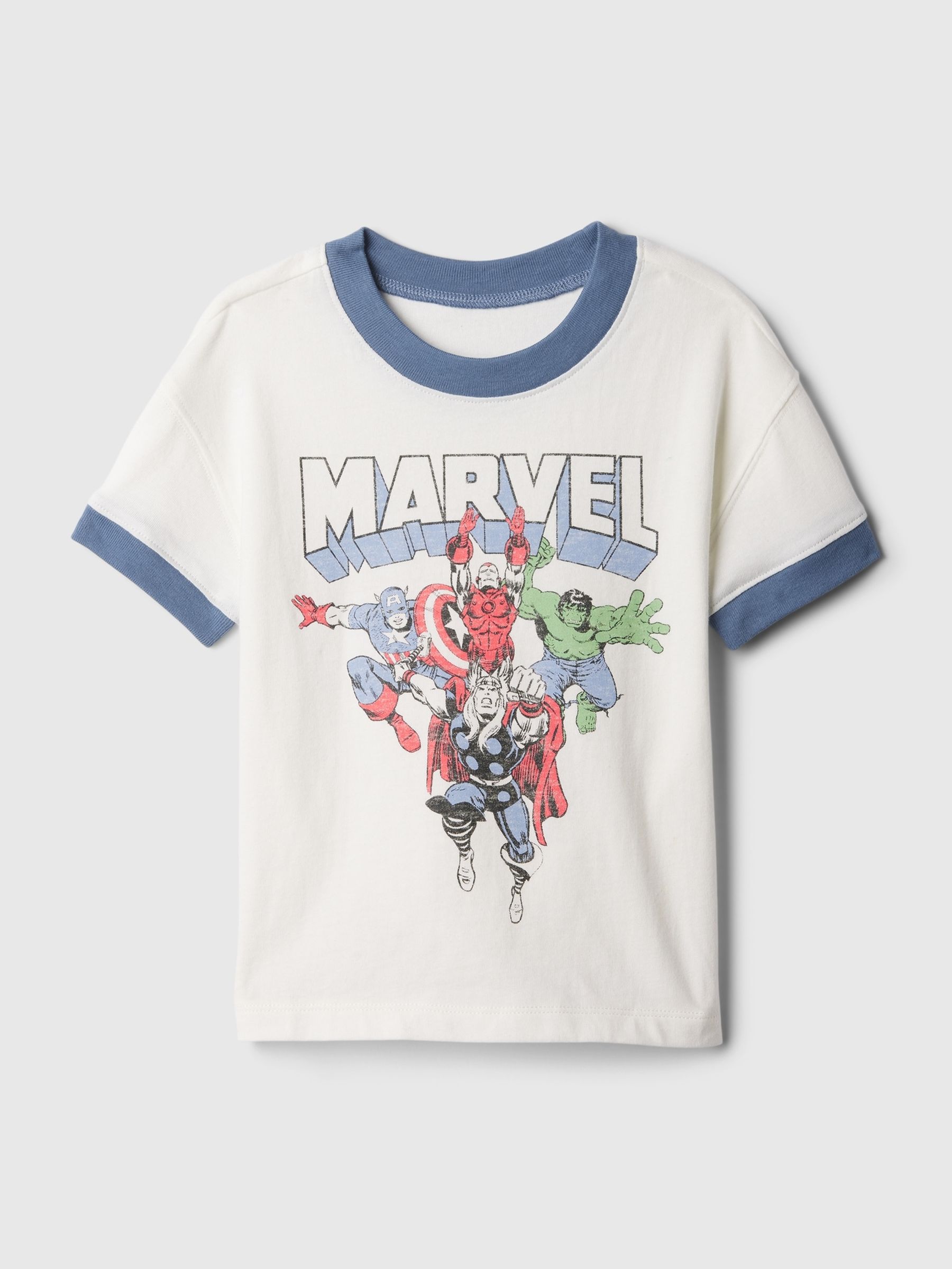 White Marvel Graphic Short Sleeve Crew Neck T-Shirt (6mths-5yrs) - Image 1 of 2