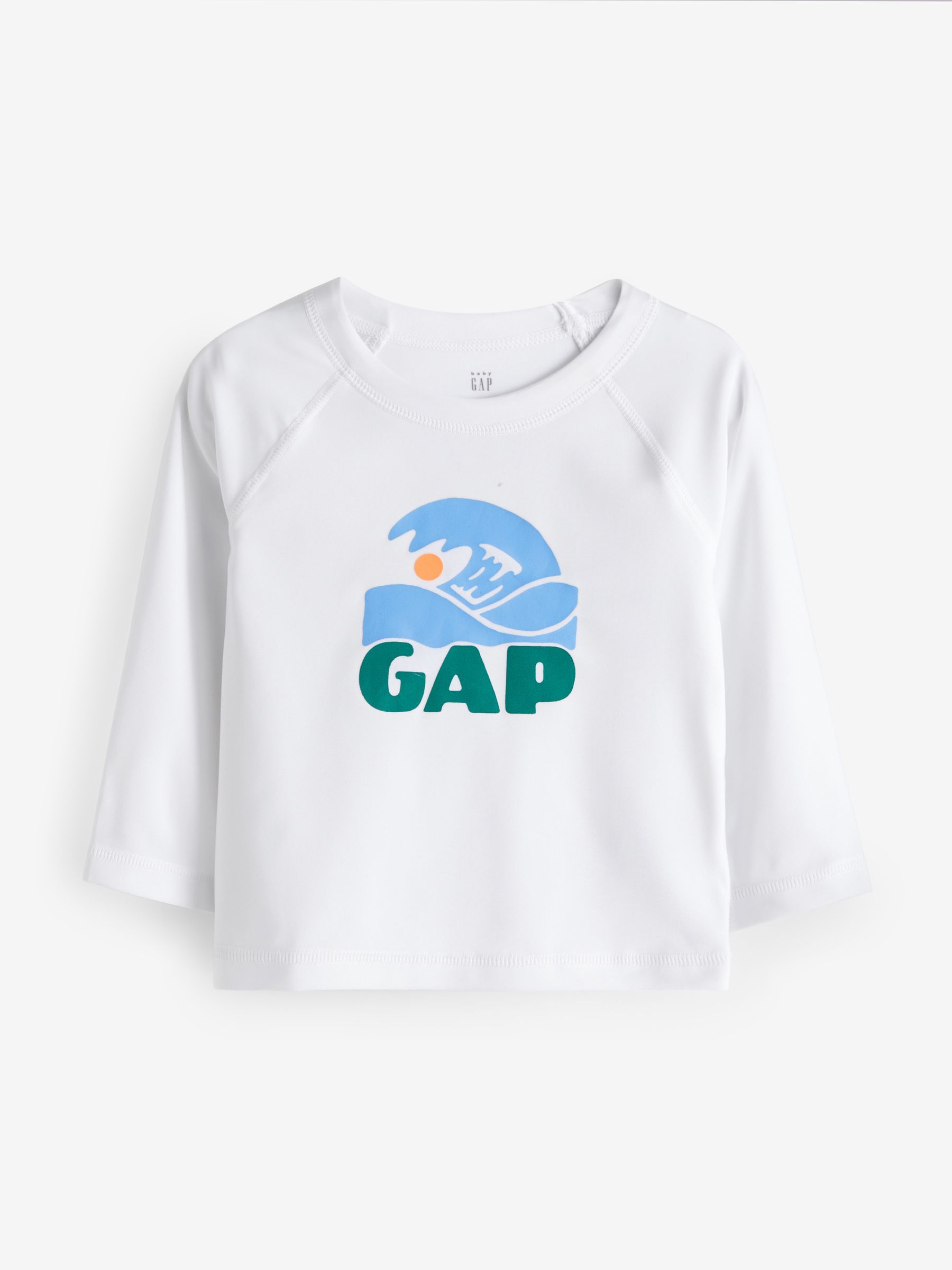White Long Sleeve Baby Rash Vest (6mths-5yrs) - Image 1 of 1