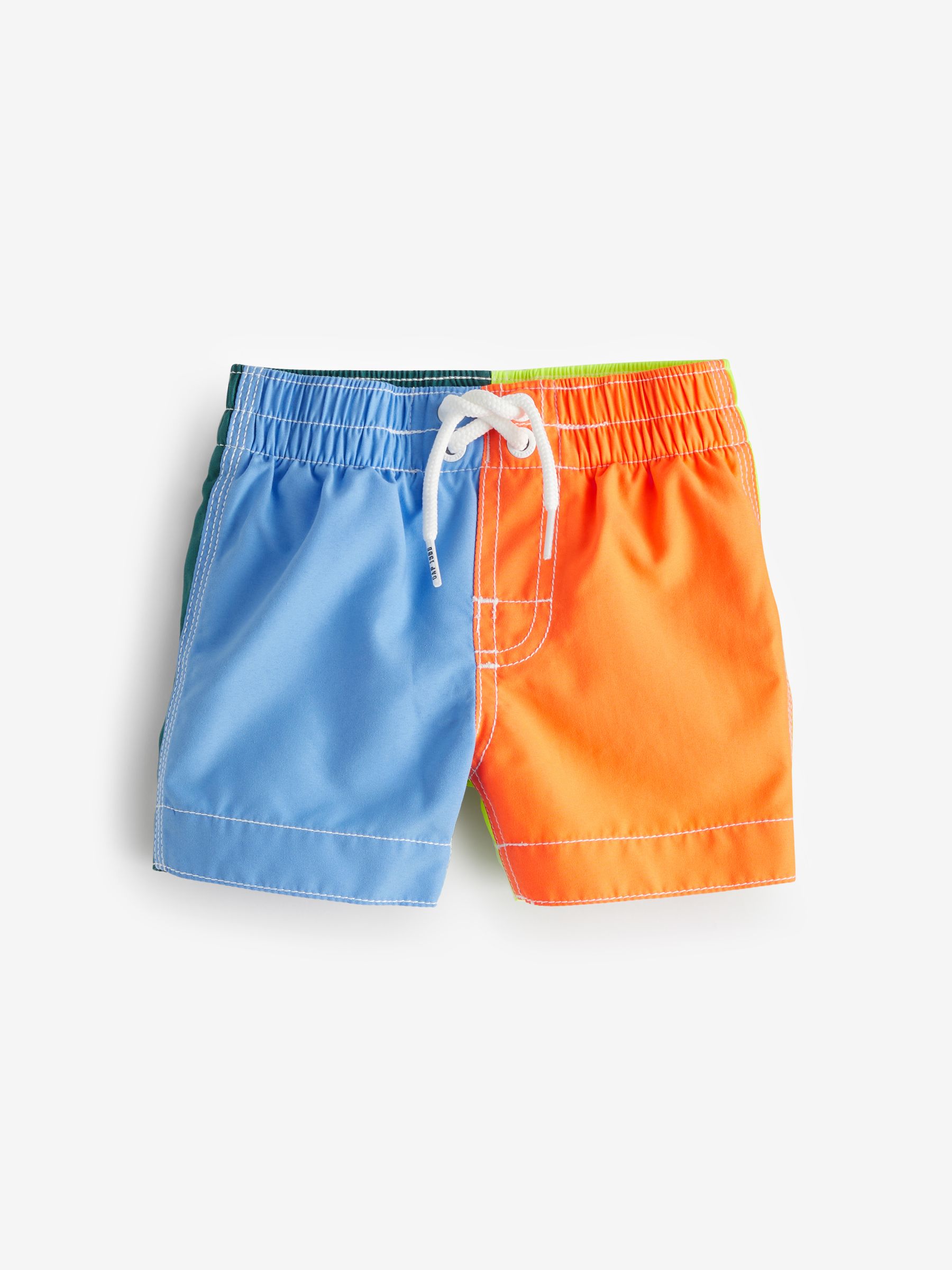 Blue/Orange Colourblock Swim Short - Image 1 of 1