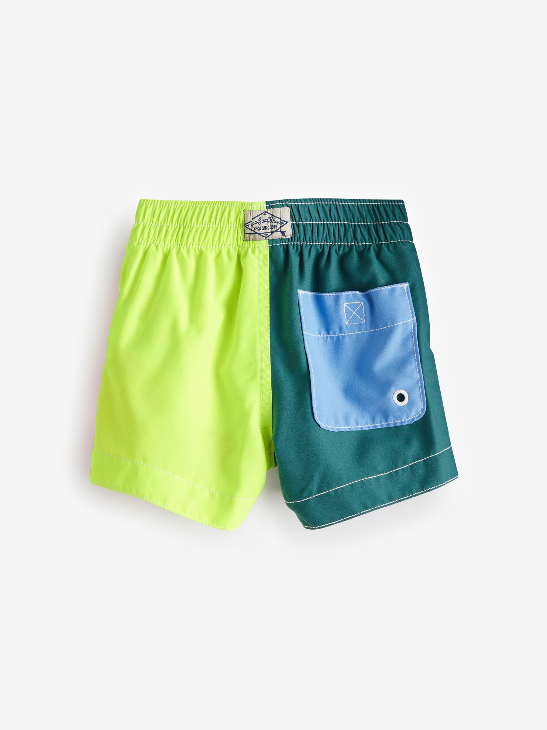 Blue/Orange Colourblock Swim Short - Image 2 of 3 Blue/Orange Colourblock Swim Short - Image 2 of 3