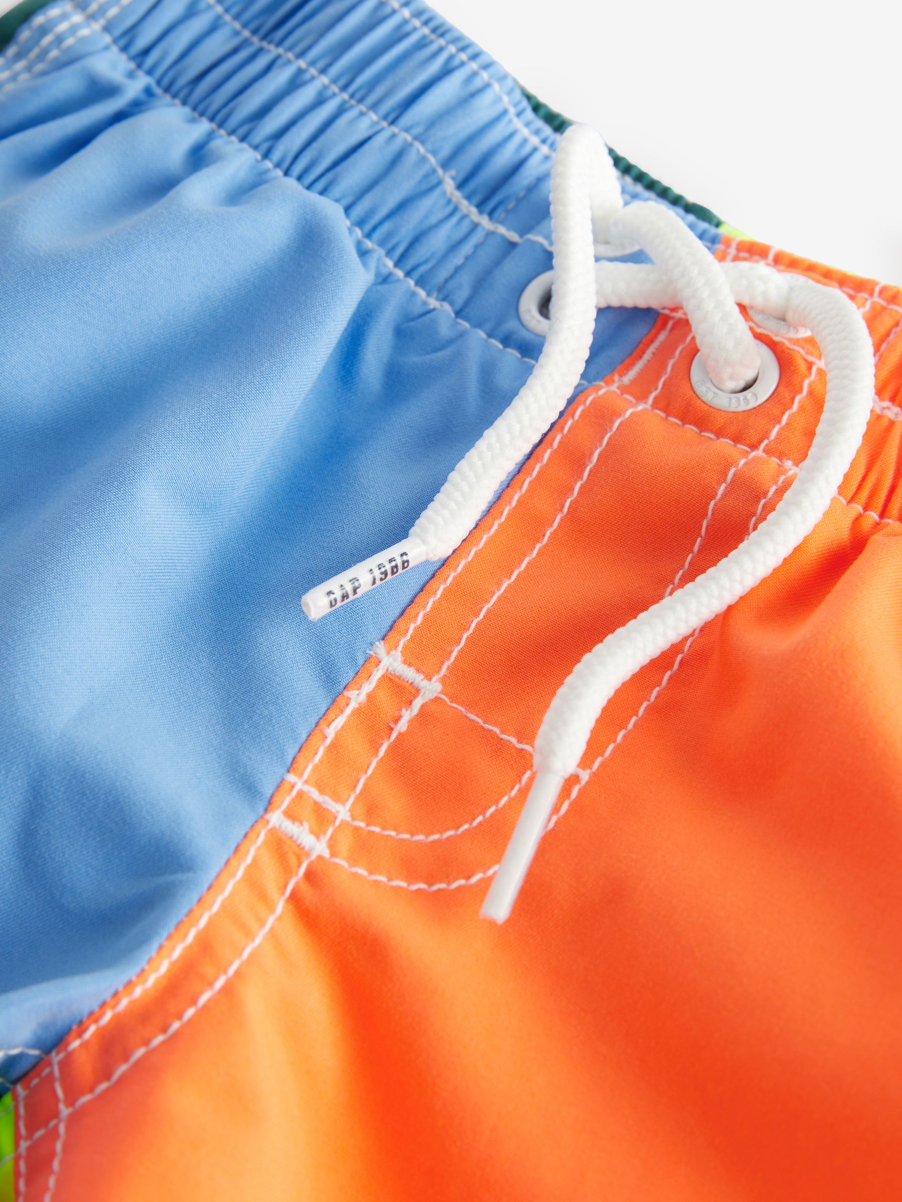Blue/Orange Colourblock Swim Short - Image 3 of 3 Blue/Orange Colourblock Swim Short - Image 3 of 3