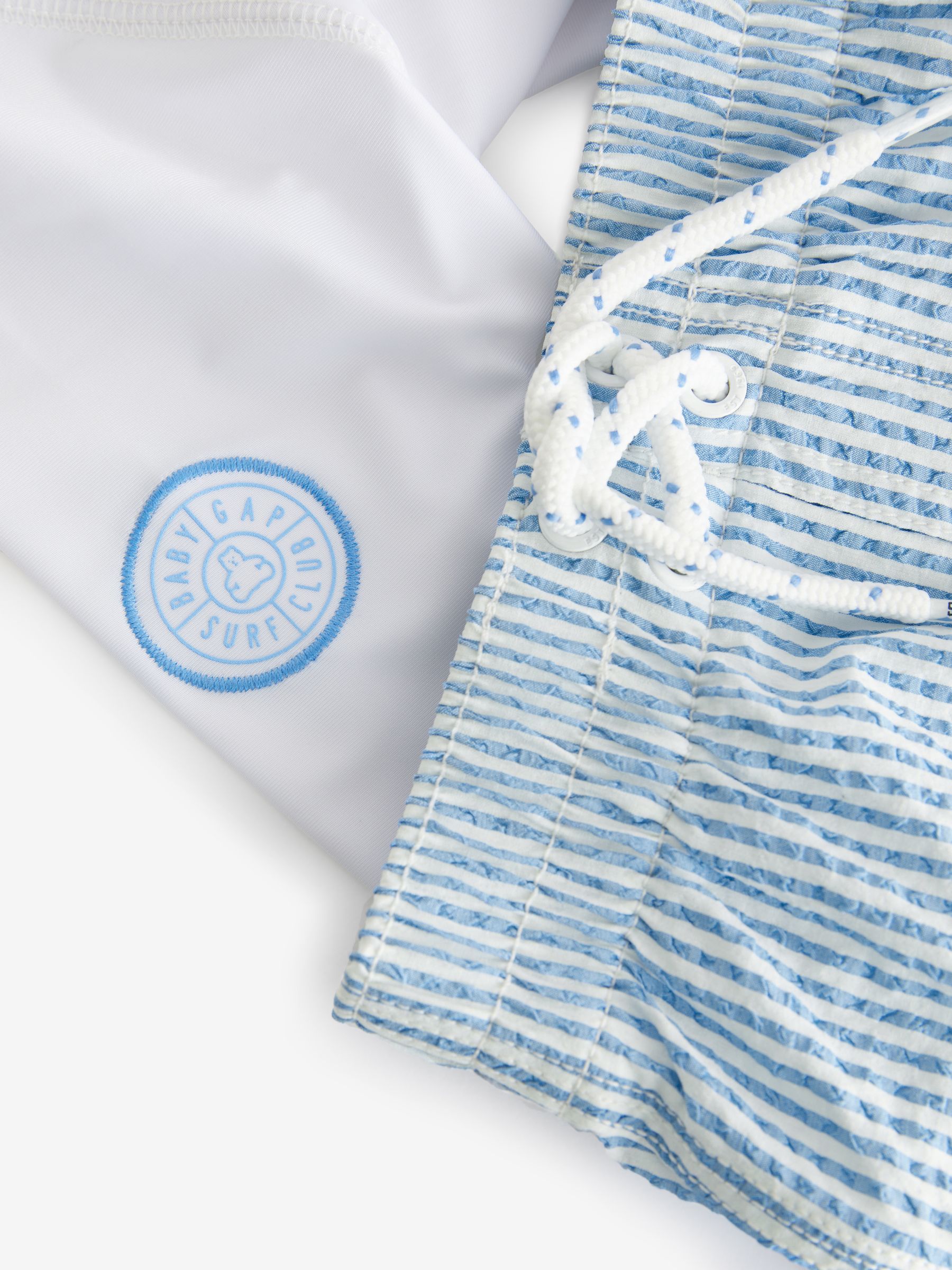 White Baby Rashguard and Swim Short Set (6mths-5yrs) - Image 3 of 3