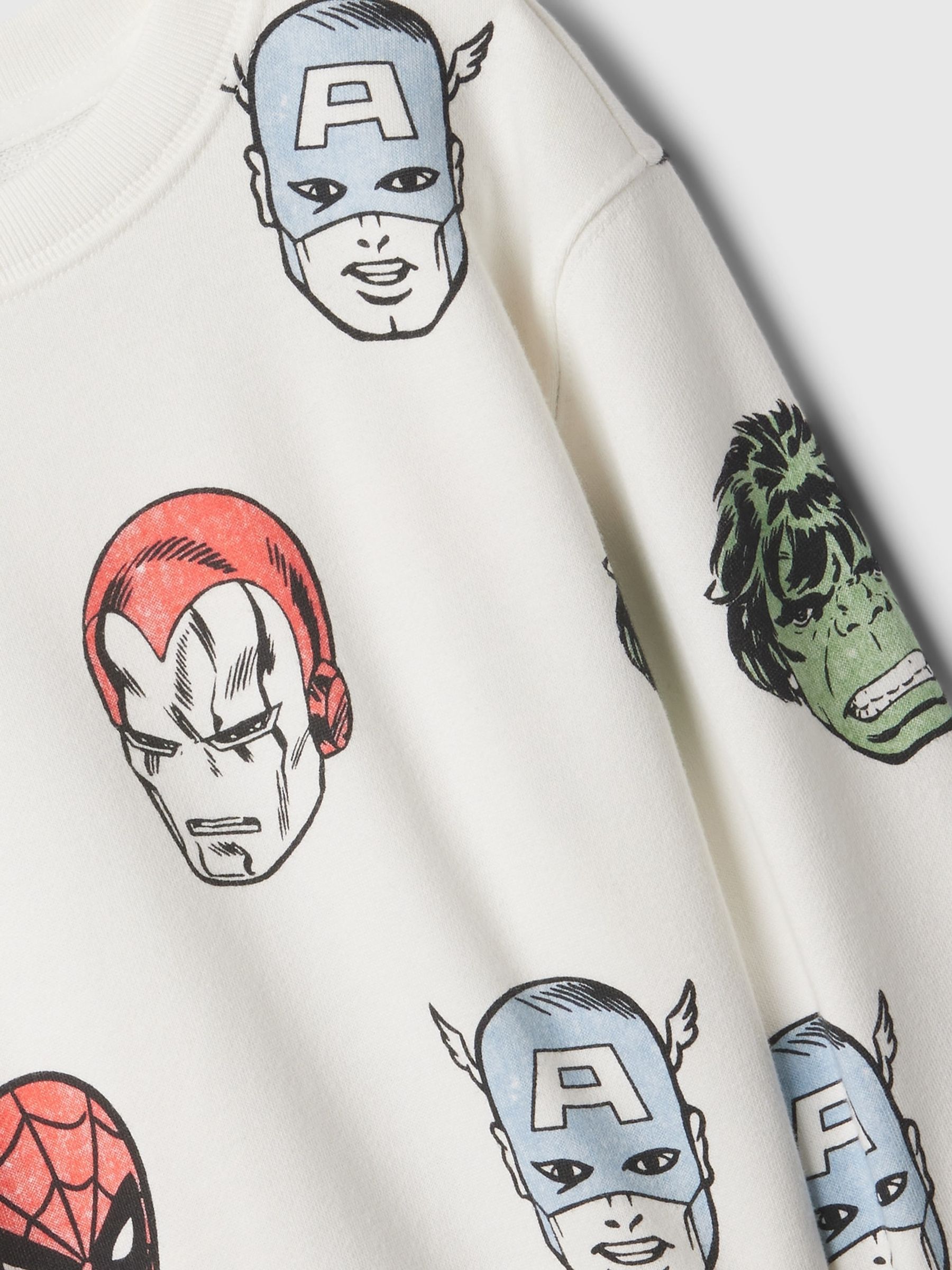 White Marvel Graphic Sweatshirt (6mths-5yrs) - Image 3 of 3