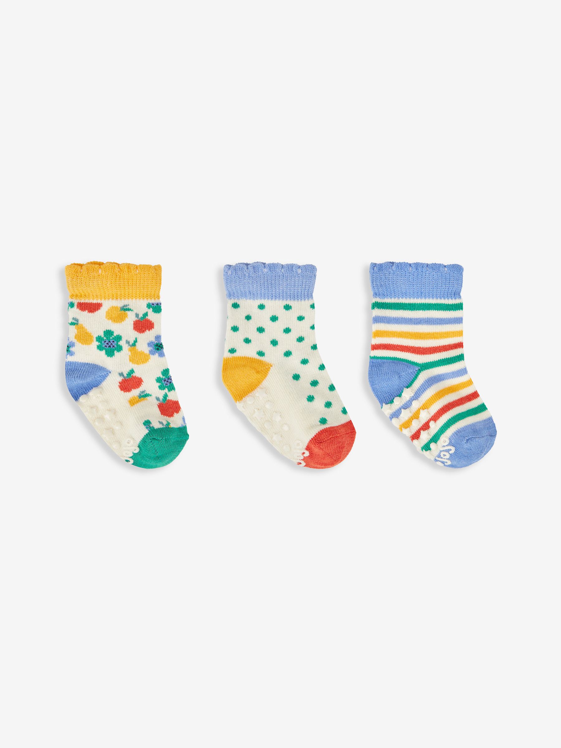 Cream Girls' 3-Pack Fruit Socks - Image 1 of 4