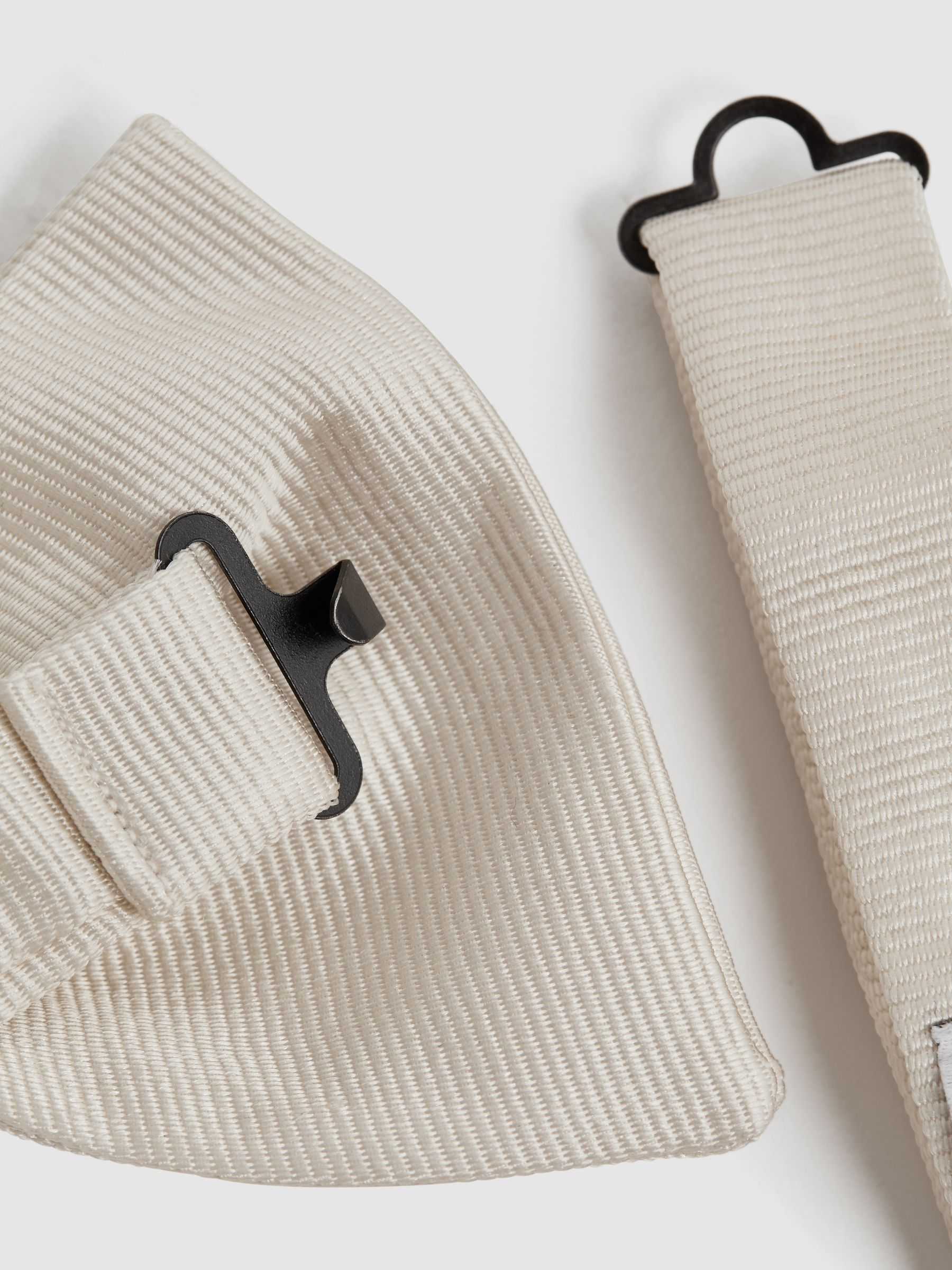 Grosgrain Silk Bow Tie in Ivory - Image 3 of 5