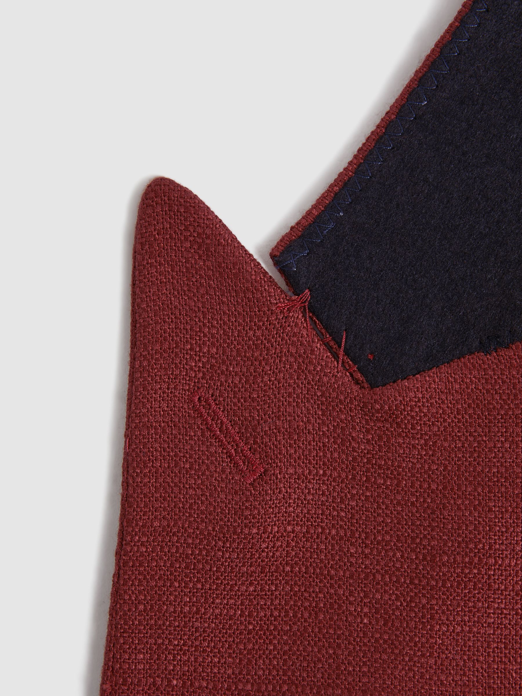 Slim Fit Single Breasted Blazer in Rust - Image 6 of 7