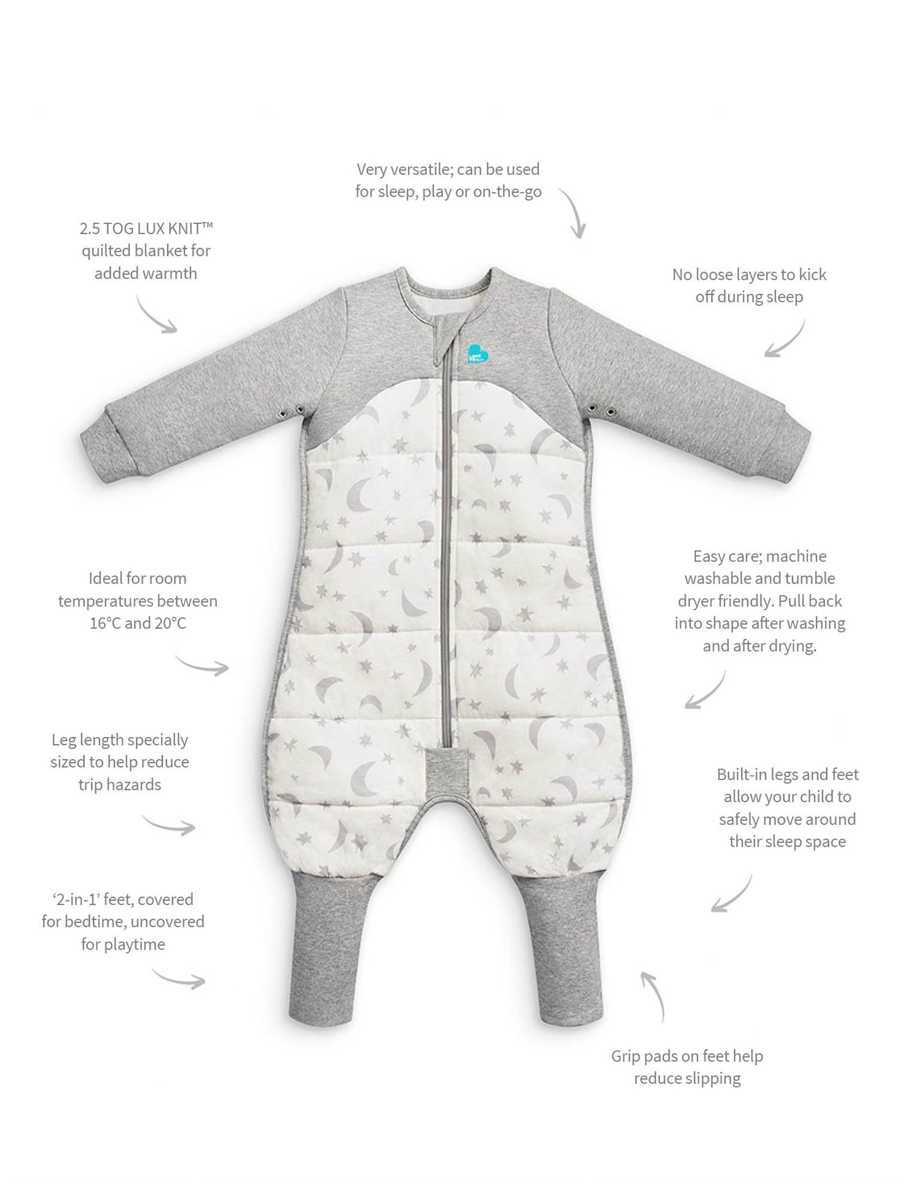 White Love To Dream Cotton Sleepsuit - Image 7 of 9