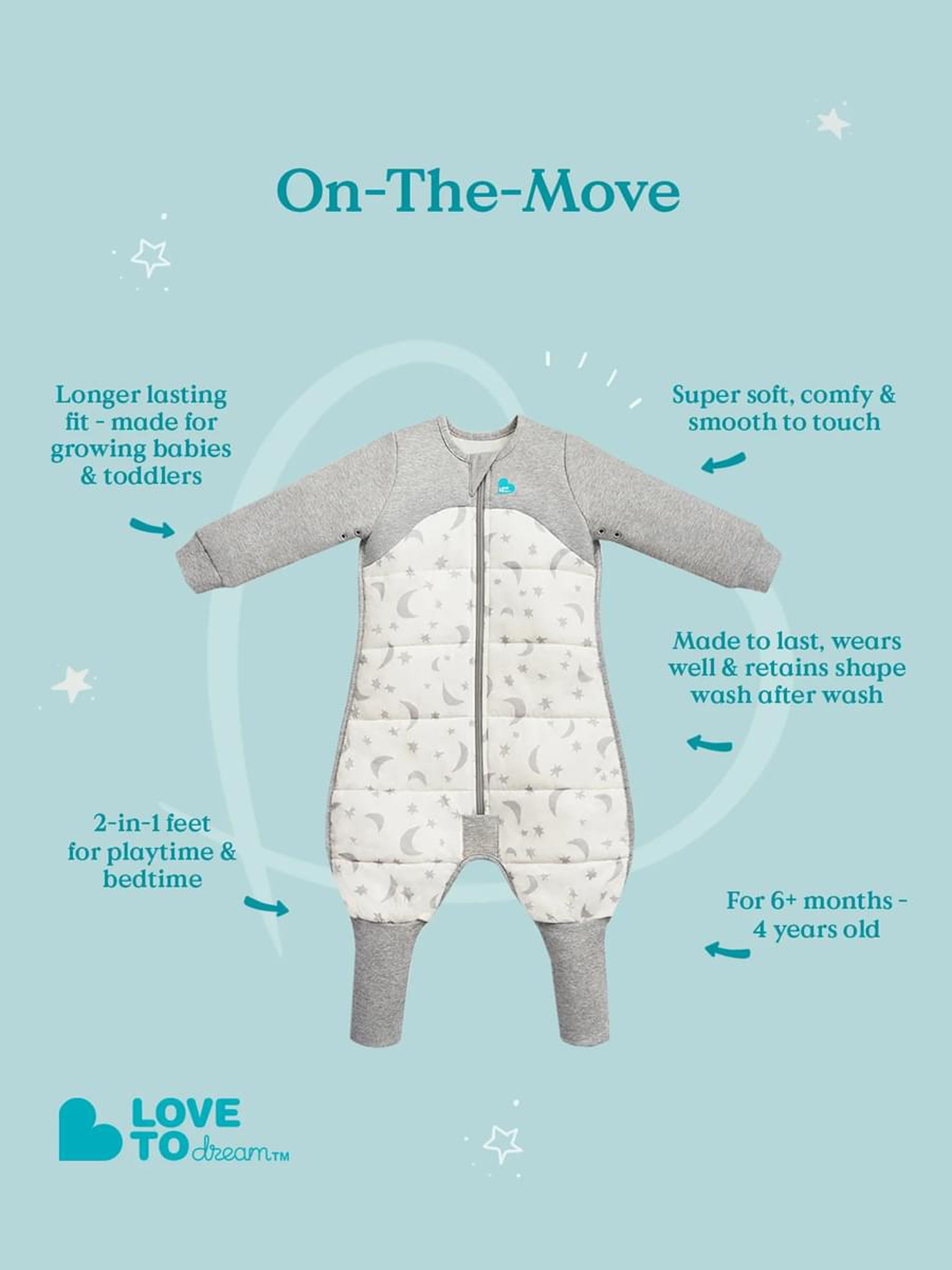 White Love To Dream Cotton Sleepsuit - Image 9 of 9
