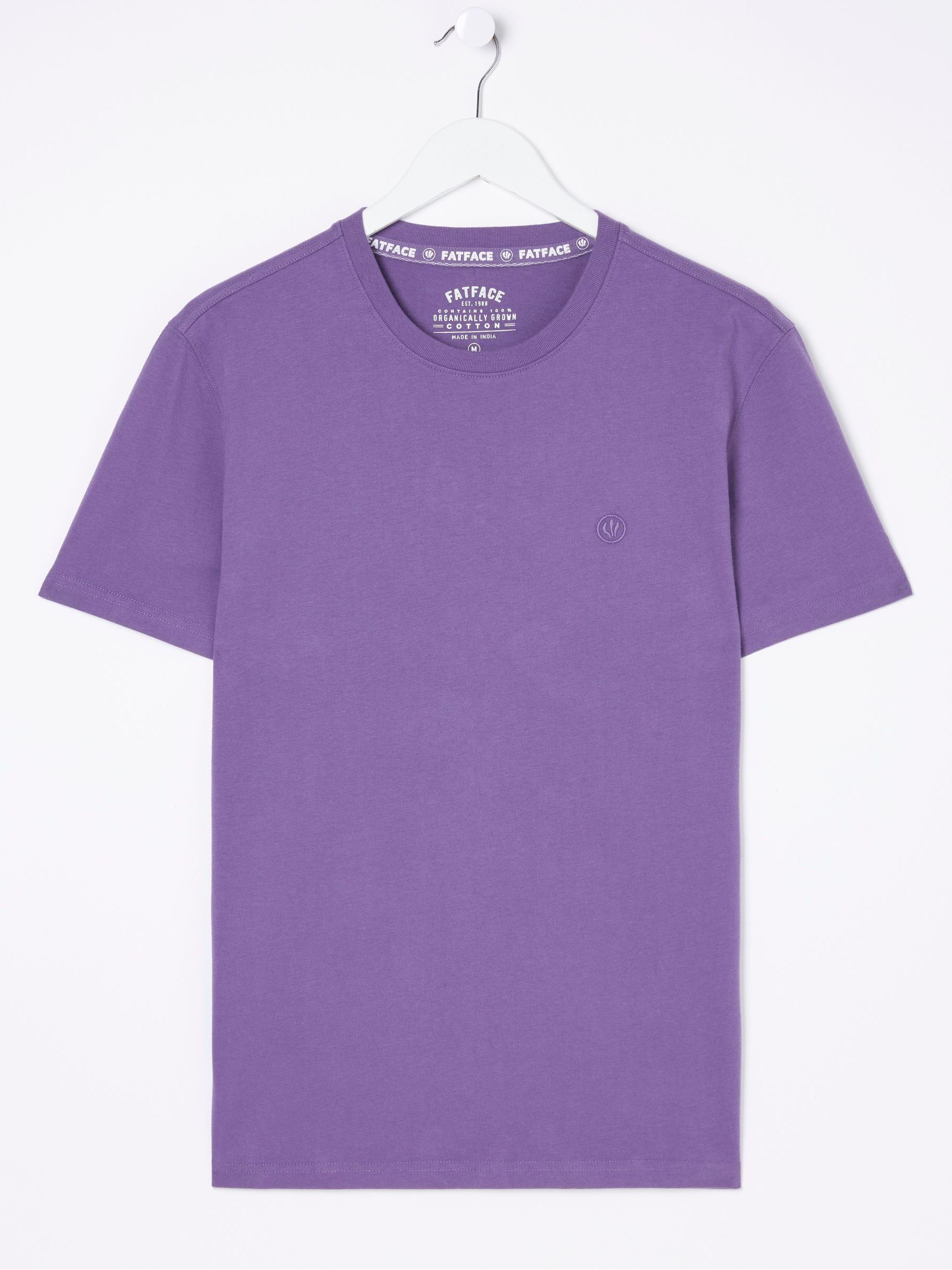 Lulworth Violet Purple Organic Crew T-Shirt - Image 4 of 4