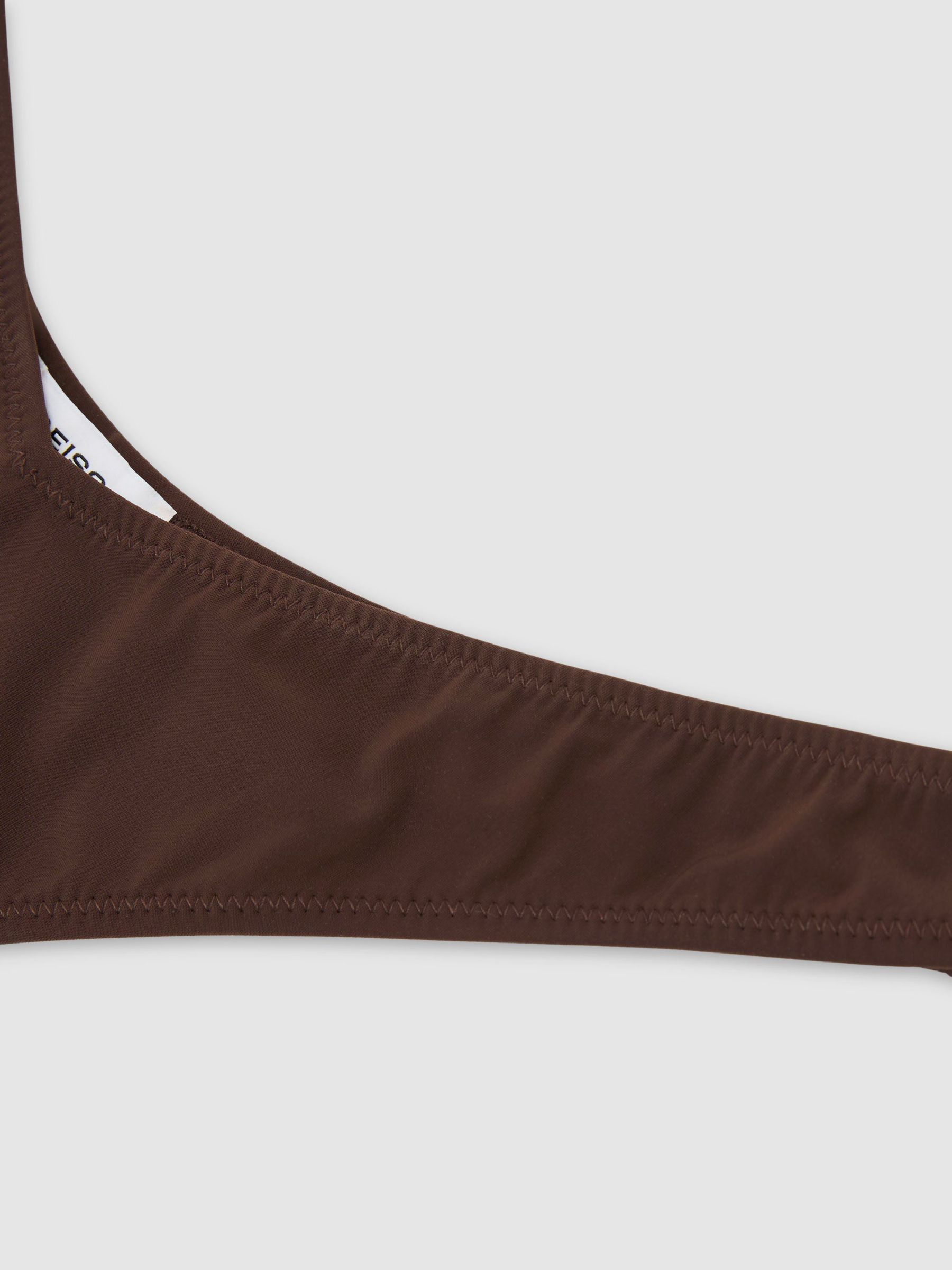 Fixed-Side Thong Bikini Bottoms in Chocolate Brown - Image 7 of 7