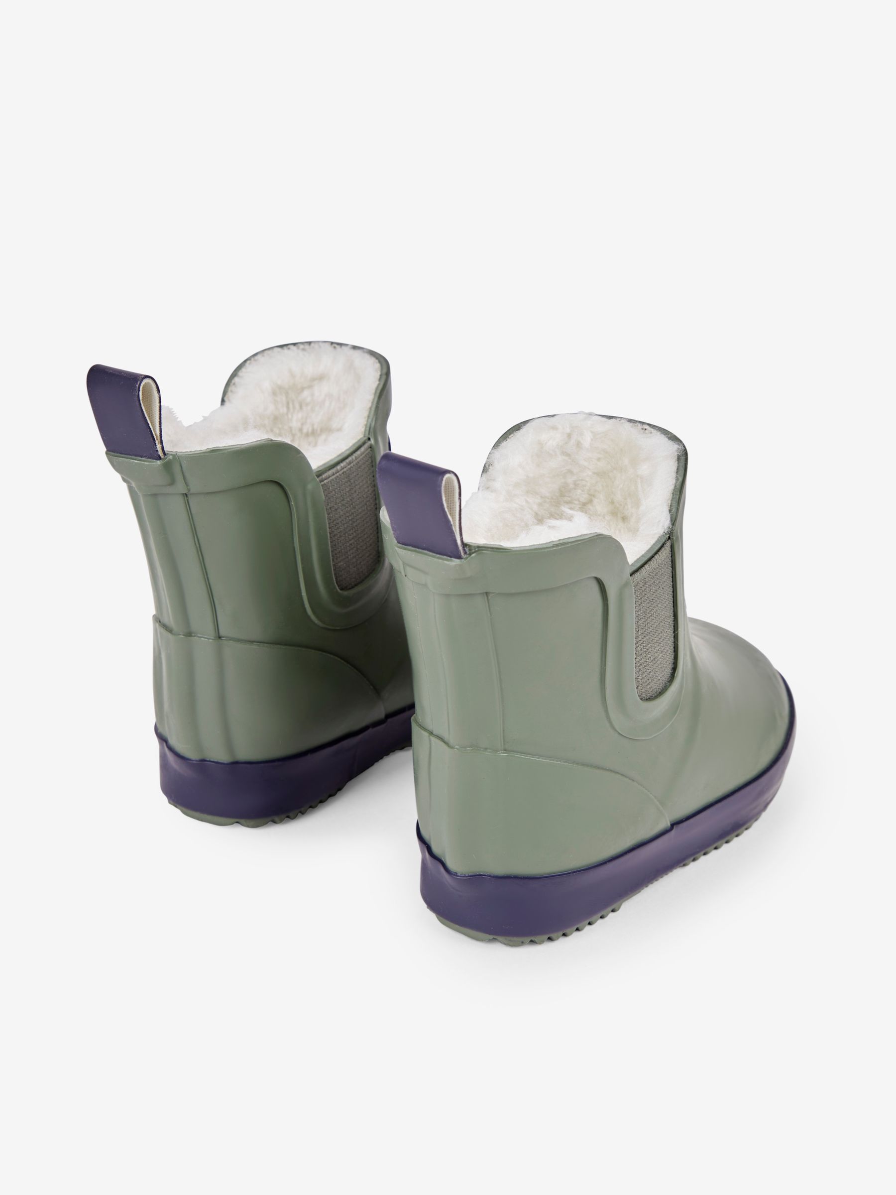 Khaki Green Cosy Lined Ankle Wellies - Image 2 of 9