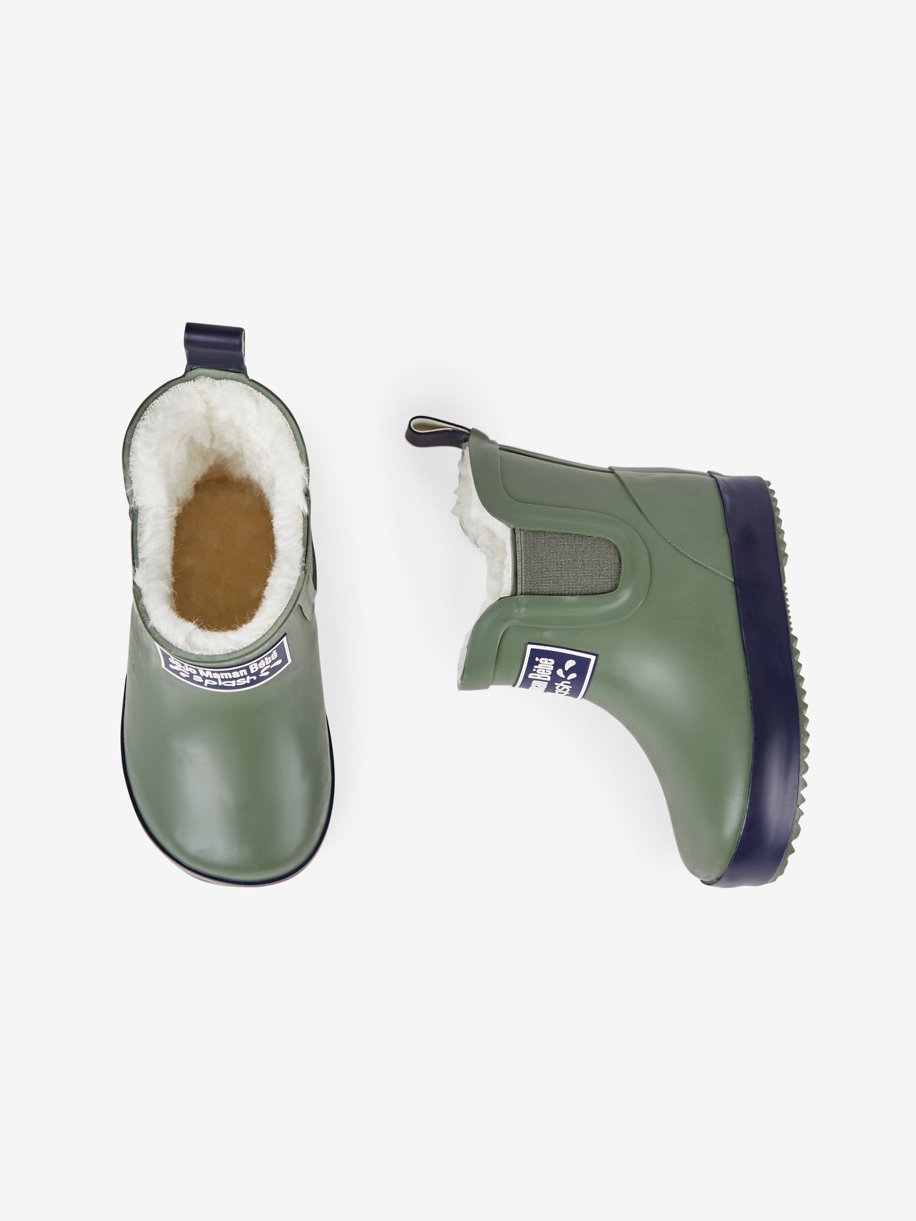 Khaki Green Cosy Lined Ankle Wellies - Image 3 of 9