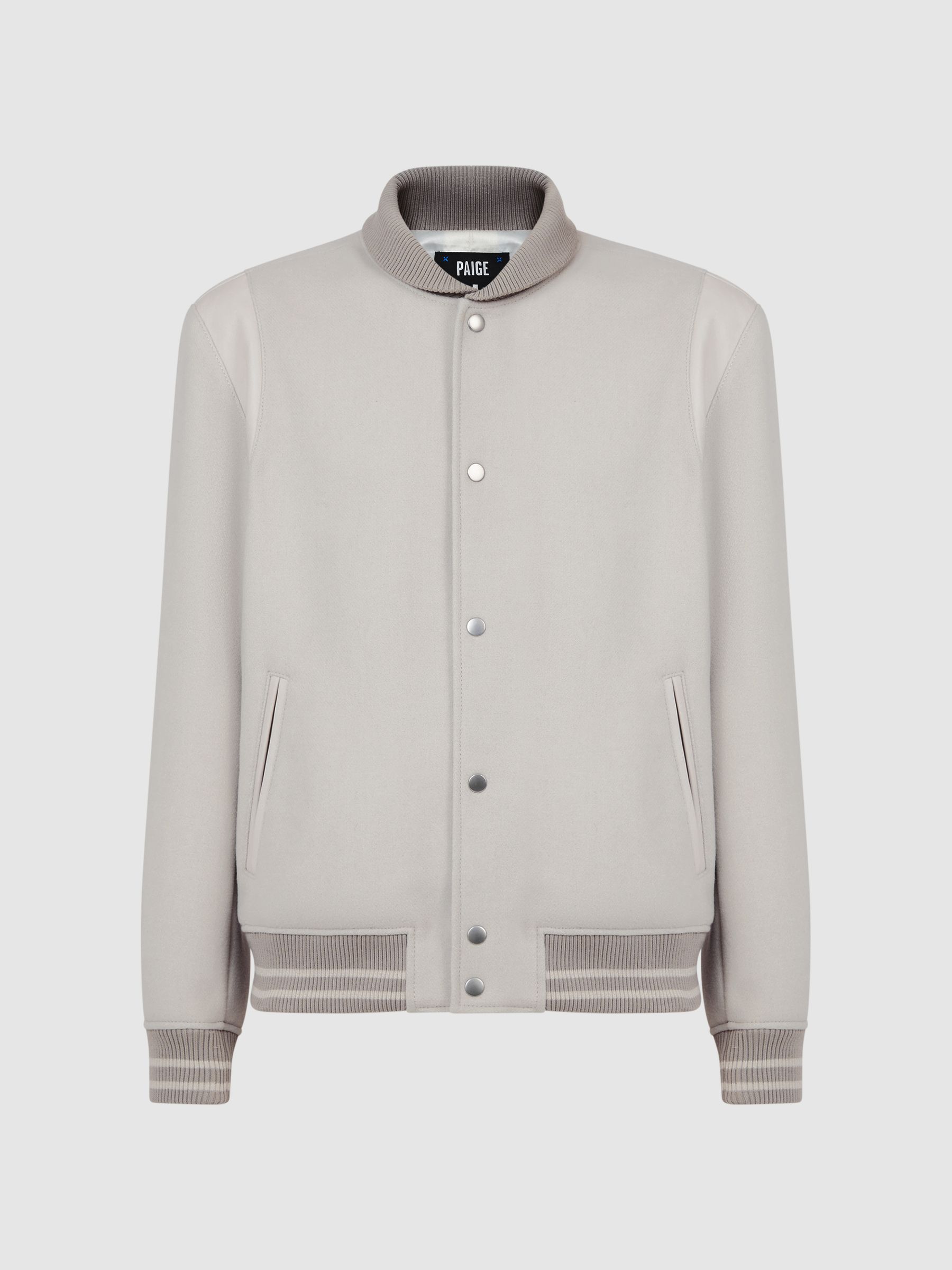 Paige Bomber Jacket in London Fog - Image 2 of 5