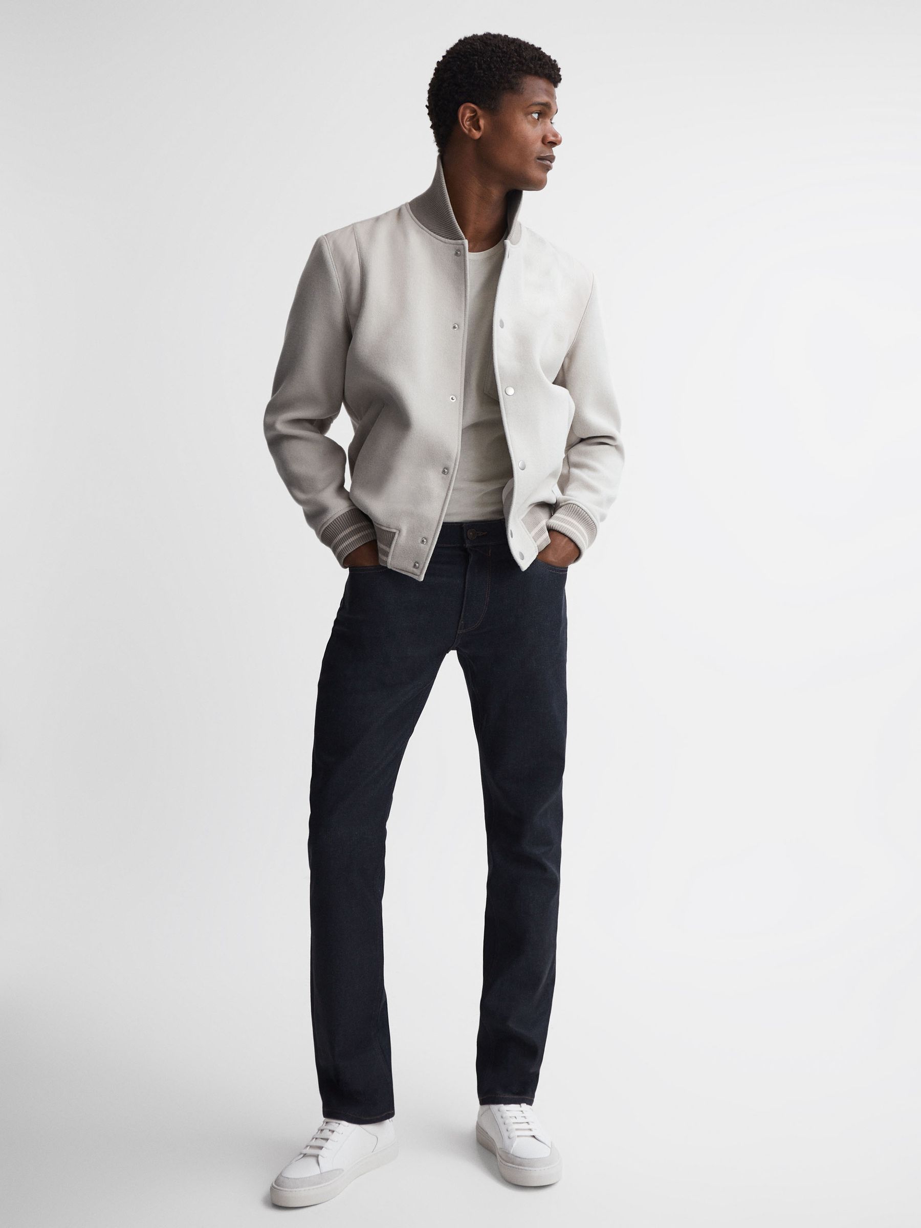 Paige Bomber Jacket in London Fog - Image 3 of 5