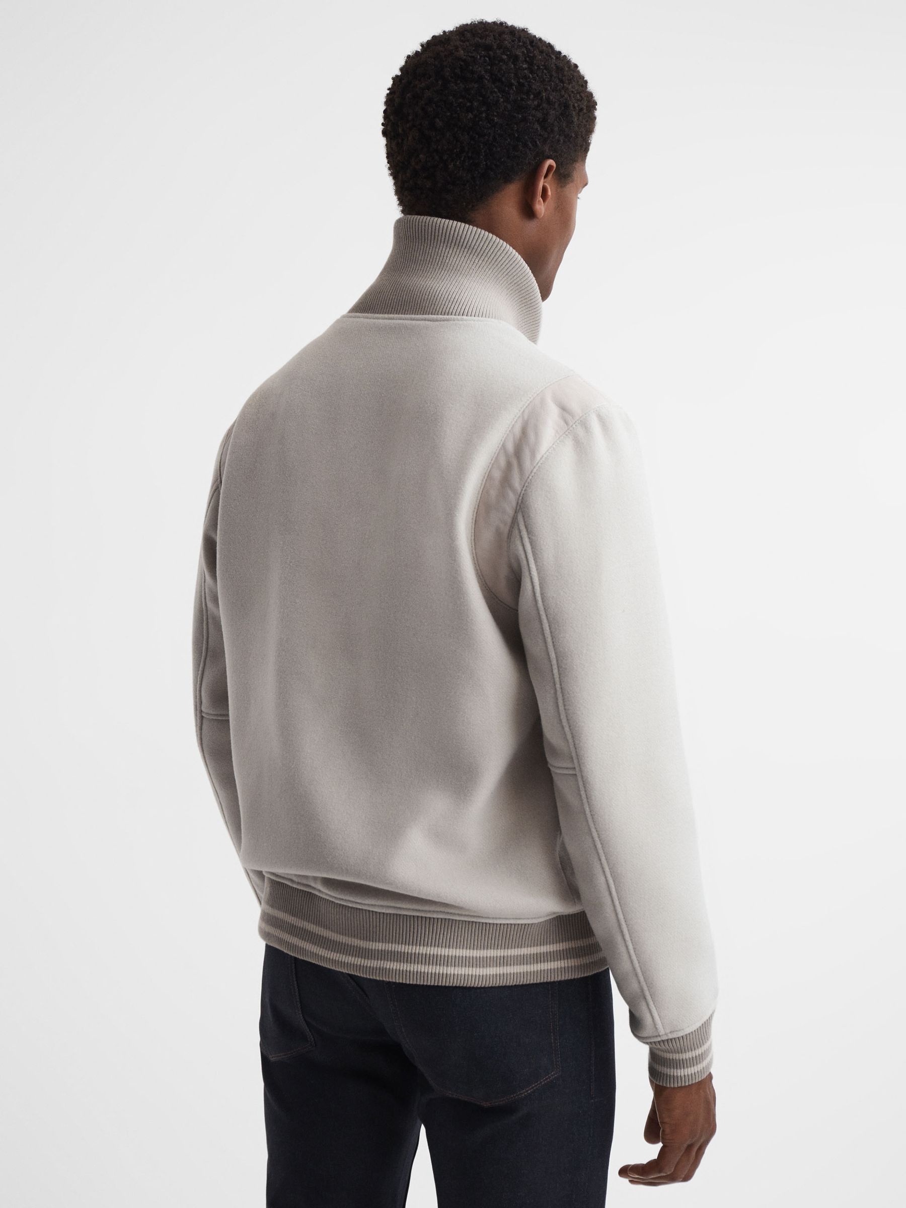 Paige Bomber Jacket in London Fog - Image 5 of 5