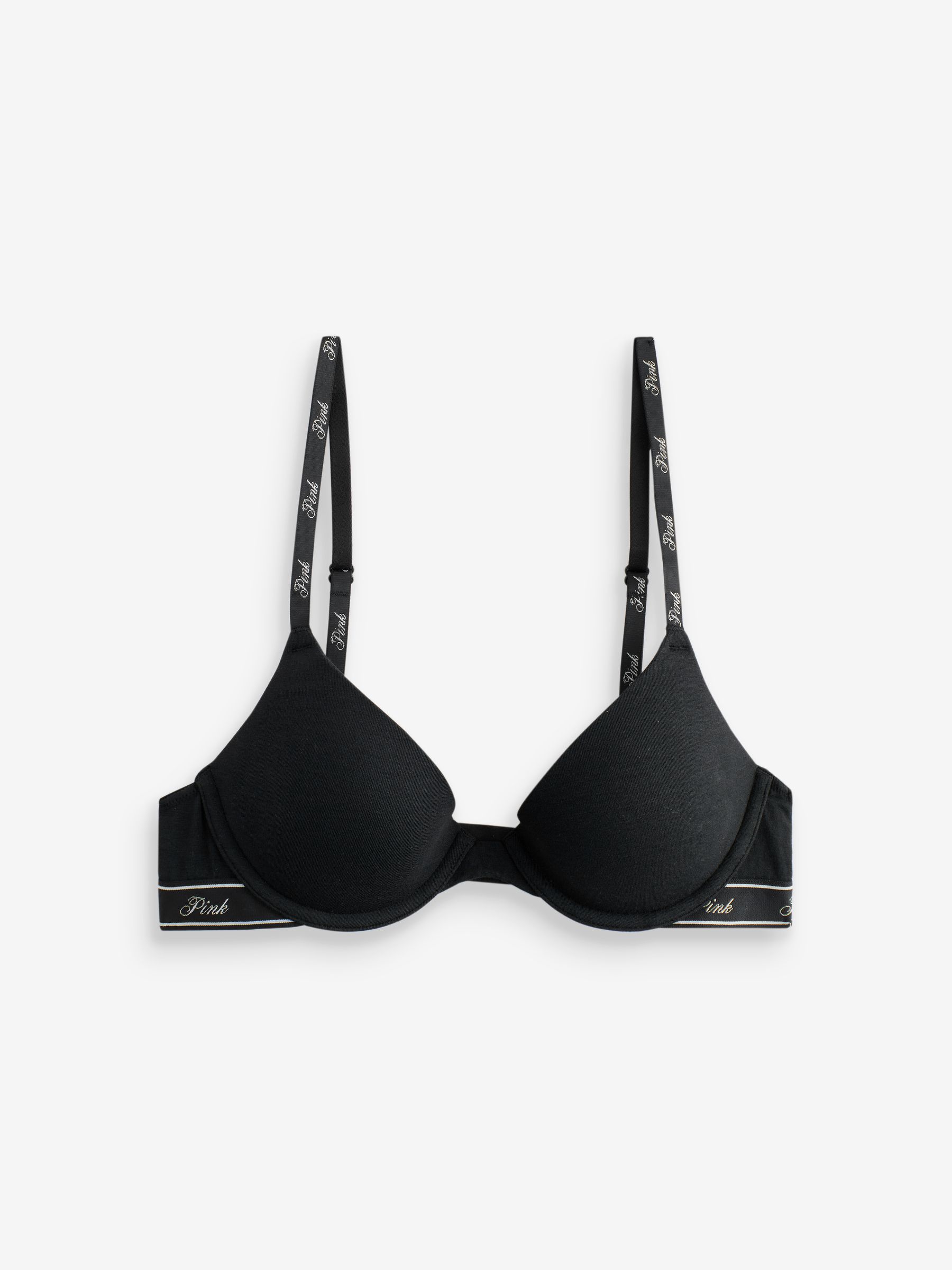 Black/White Push Up 2 Pack Logo Bra - Image 3 of 8