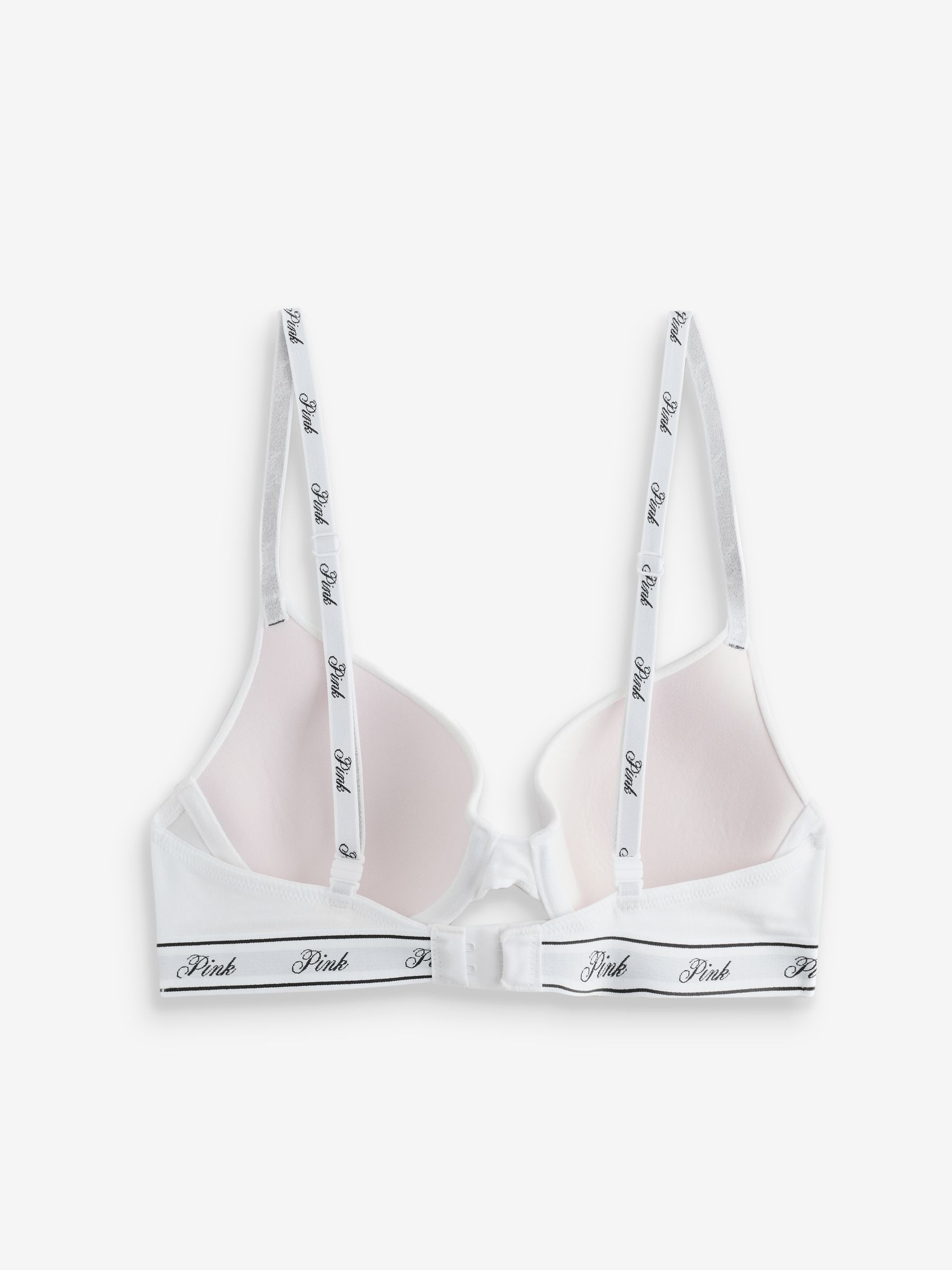 White/Grey Push Up 2 Pack Logo Bra - Image 4 of 8