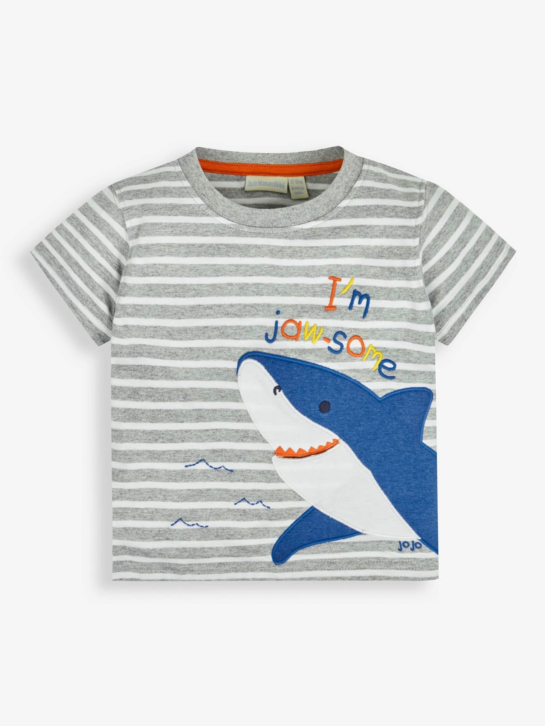 Marl Grey Shark Appliqué T-Shirt - Image 1 of 5