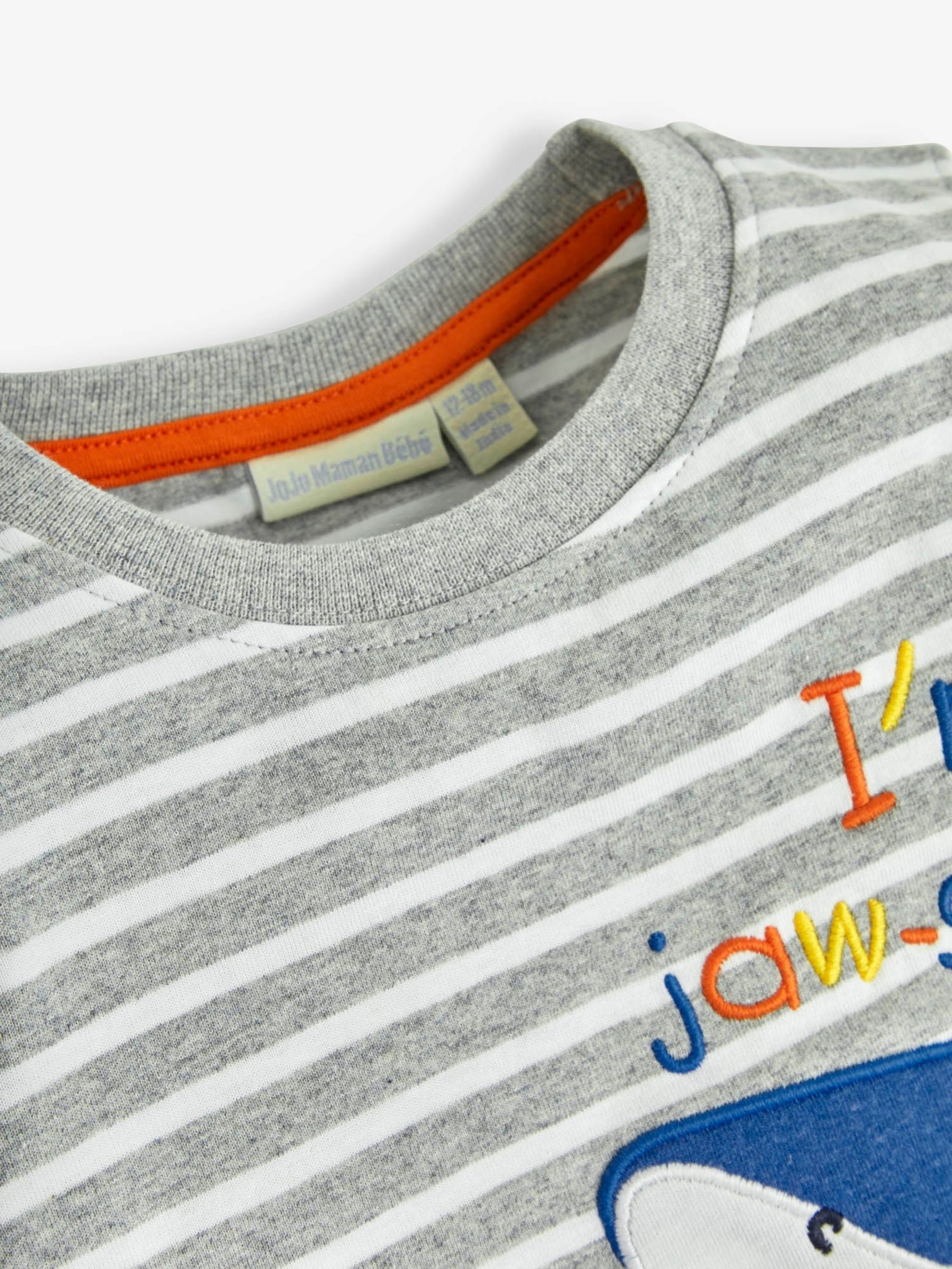 Marl Grey Shark Appliqué T-Shirt - Image 2 of 5