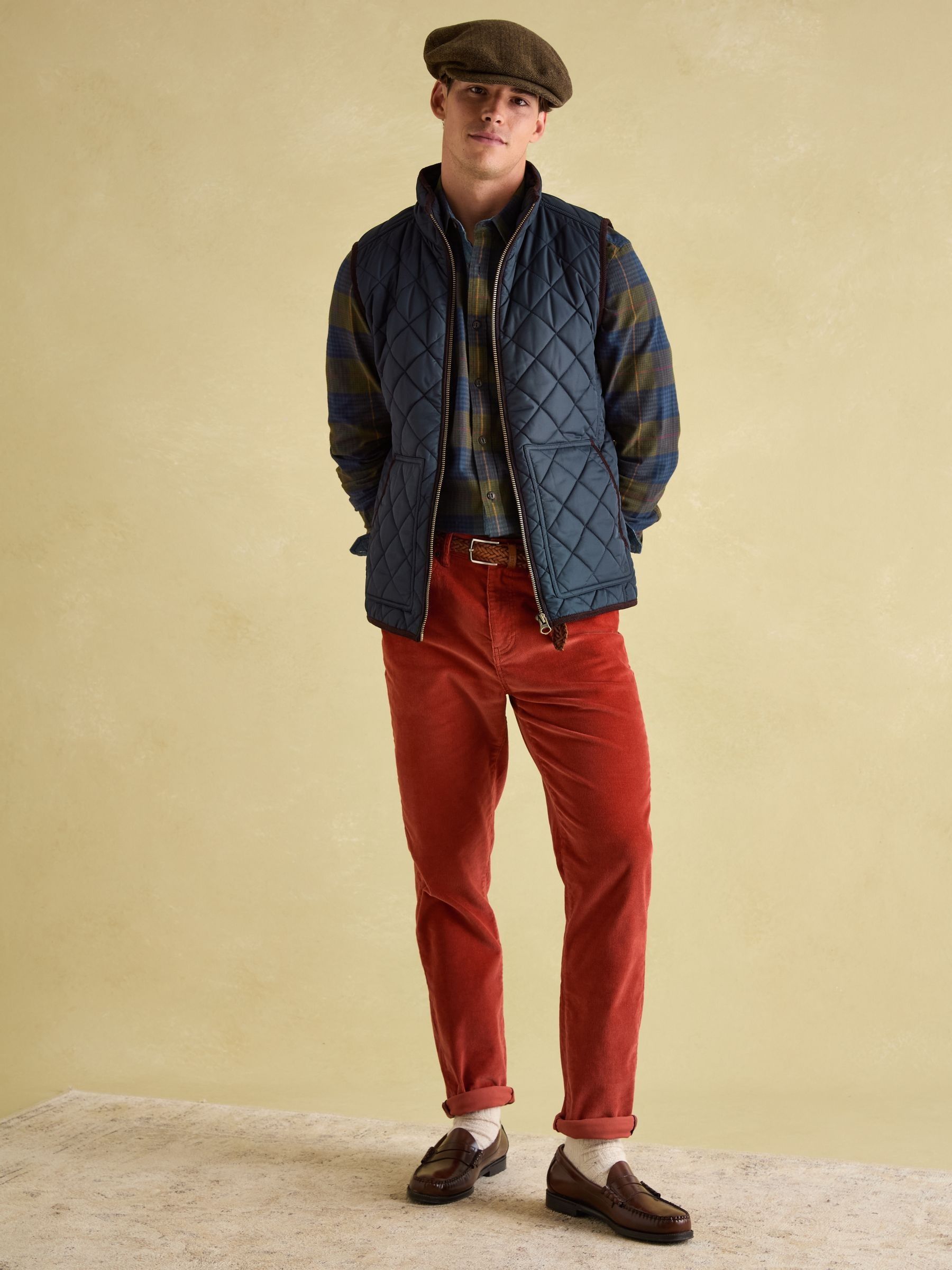 Maynard Navy Blue Diamond Quilted Gilet - Image 3 of 8