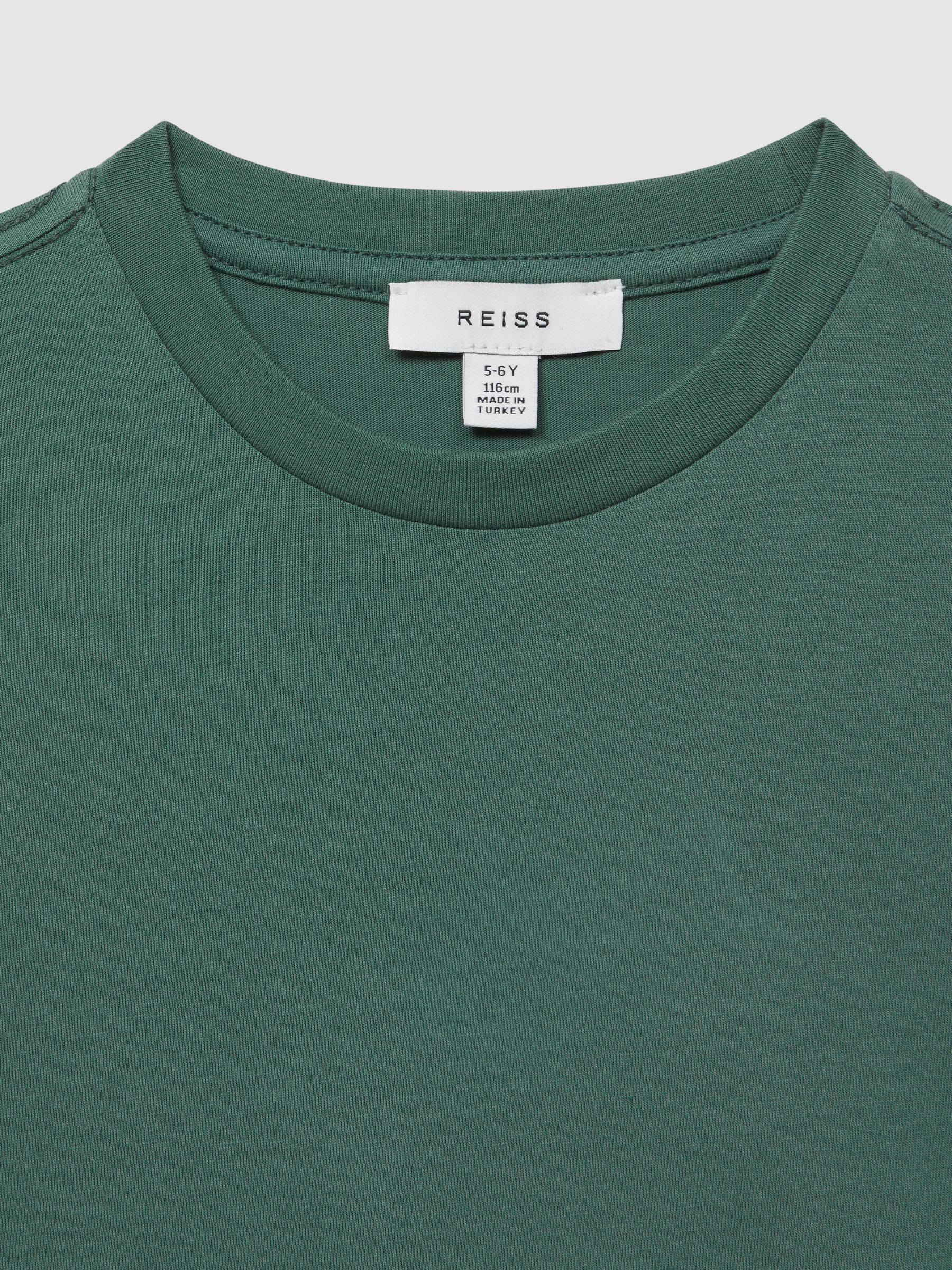 Senior Crew Neck T-Shirt in Pine Green - Image 6 of 6