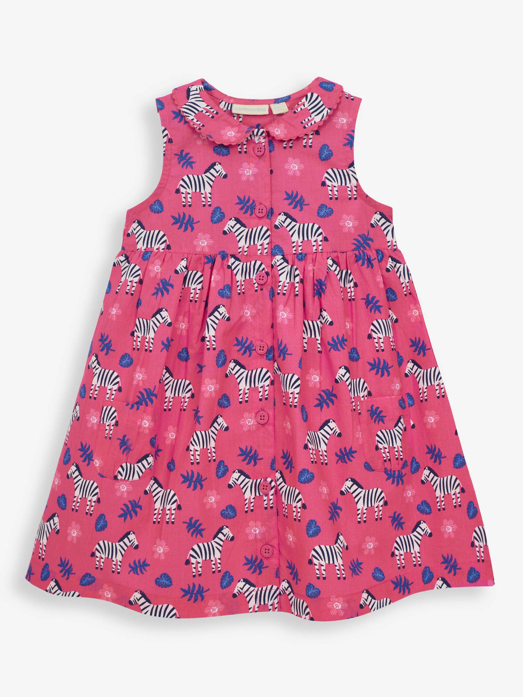 Fuchsia Girls Zebra Shirt Dress - Image 2 of 3