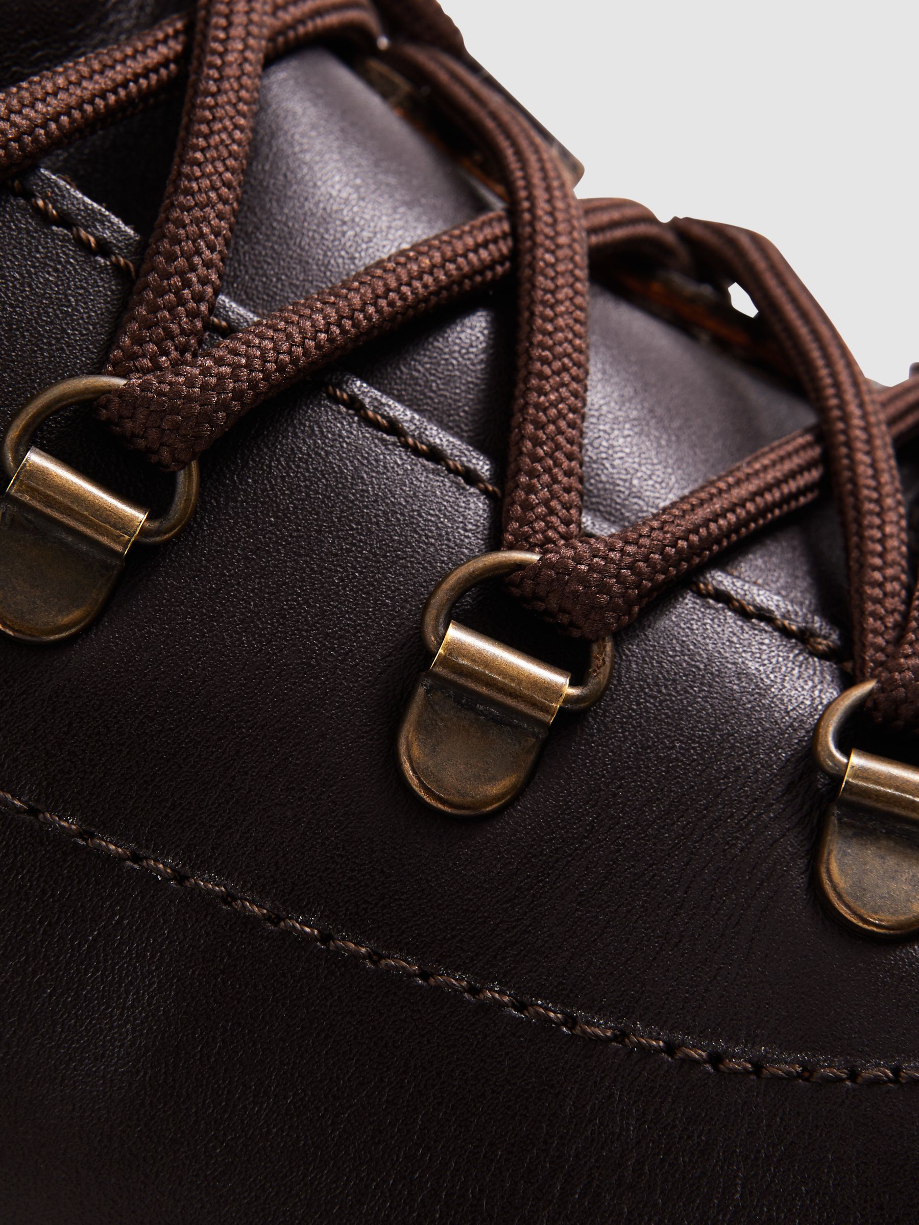 Leather Hiking Boots in Dark Brown - Image 5 of 5