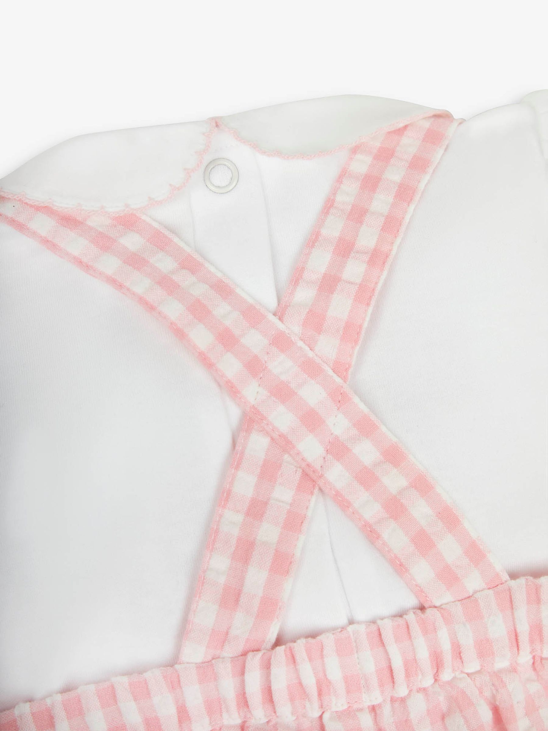 Pink 2-Piece Gingham Dungarees & Bodysuit Set - Image 6 of 6