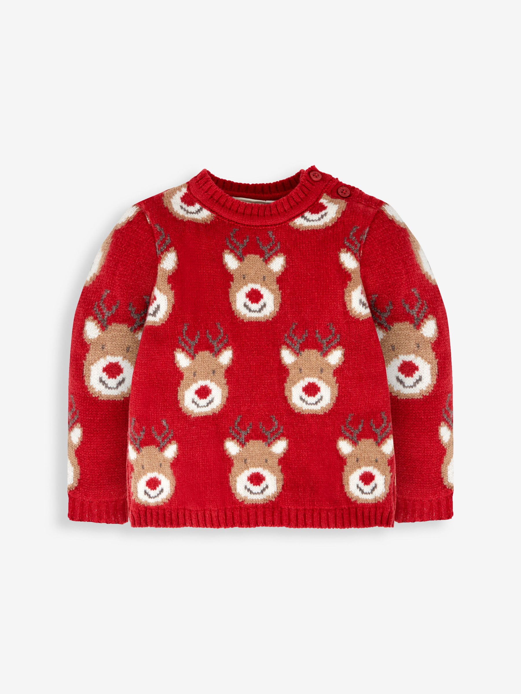 Red Kids' Reindeer Jumper - Image 3 of 4