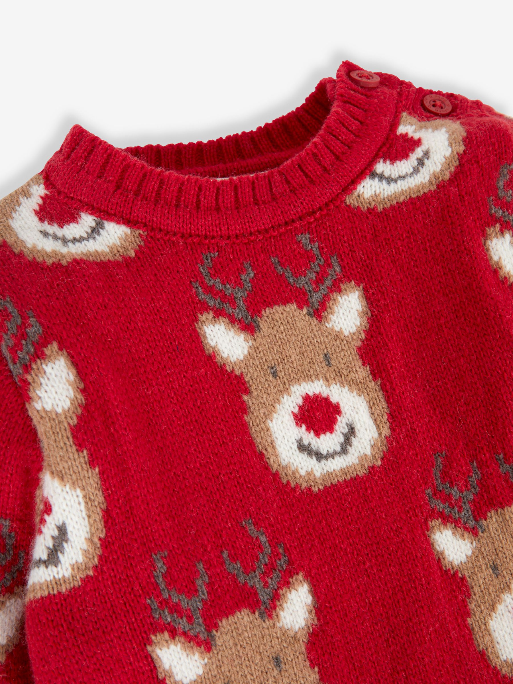 Red Kids' Reindeer Jumper - Image 4 of 4