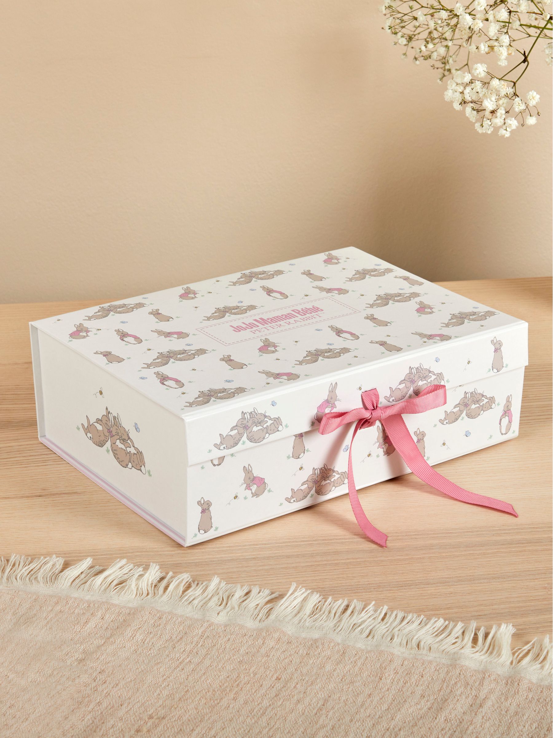 White Medium Flopsy Bunny Gift Box - Image 1 of 3