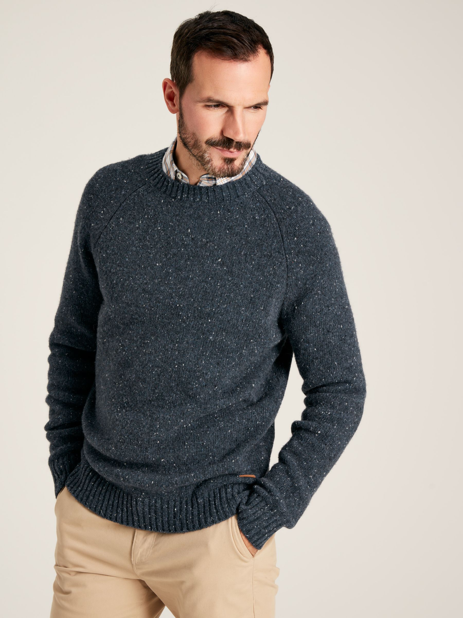 Glenbay Blue Crew Neck Knitted Jumper - Image 3 of 7