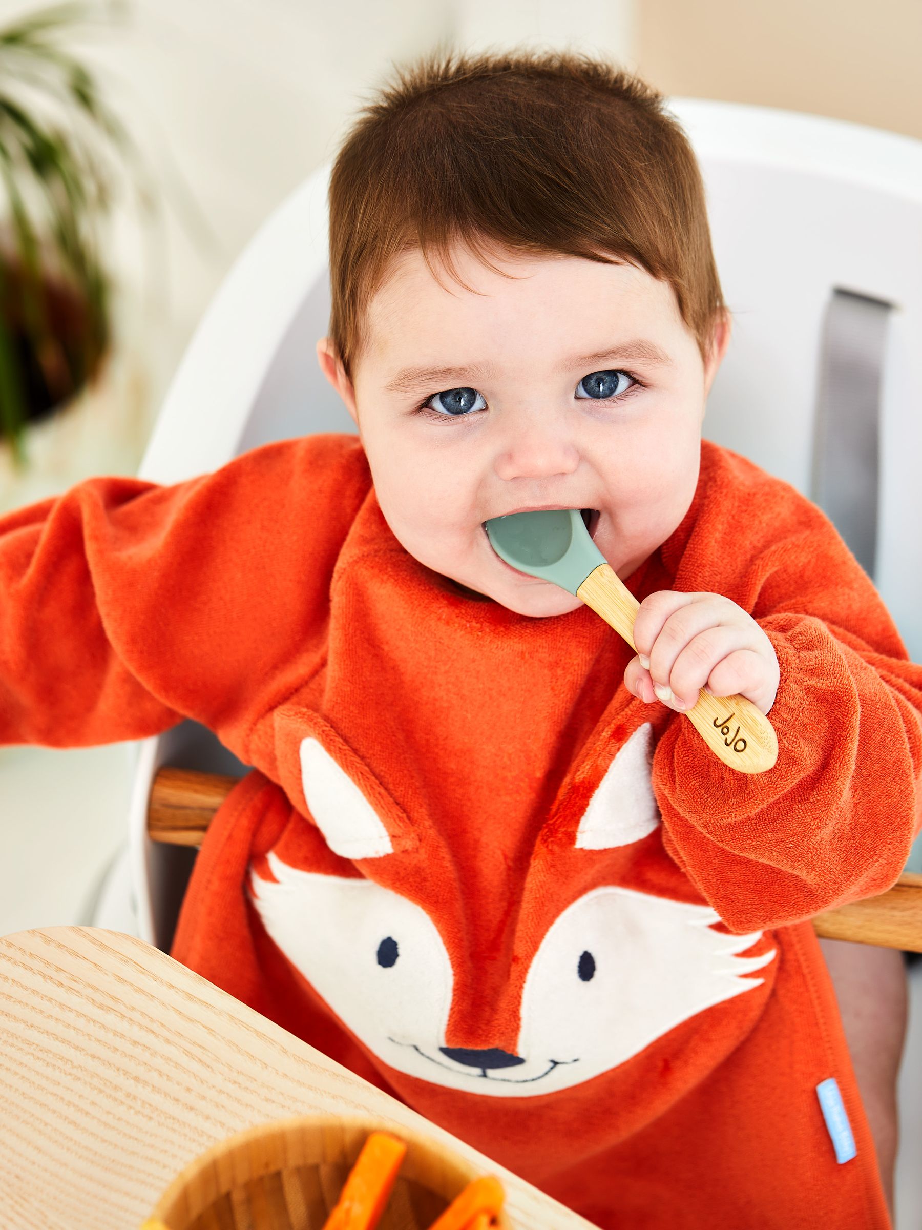 Orange Fox Towelling Bib - Image 1 of 3