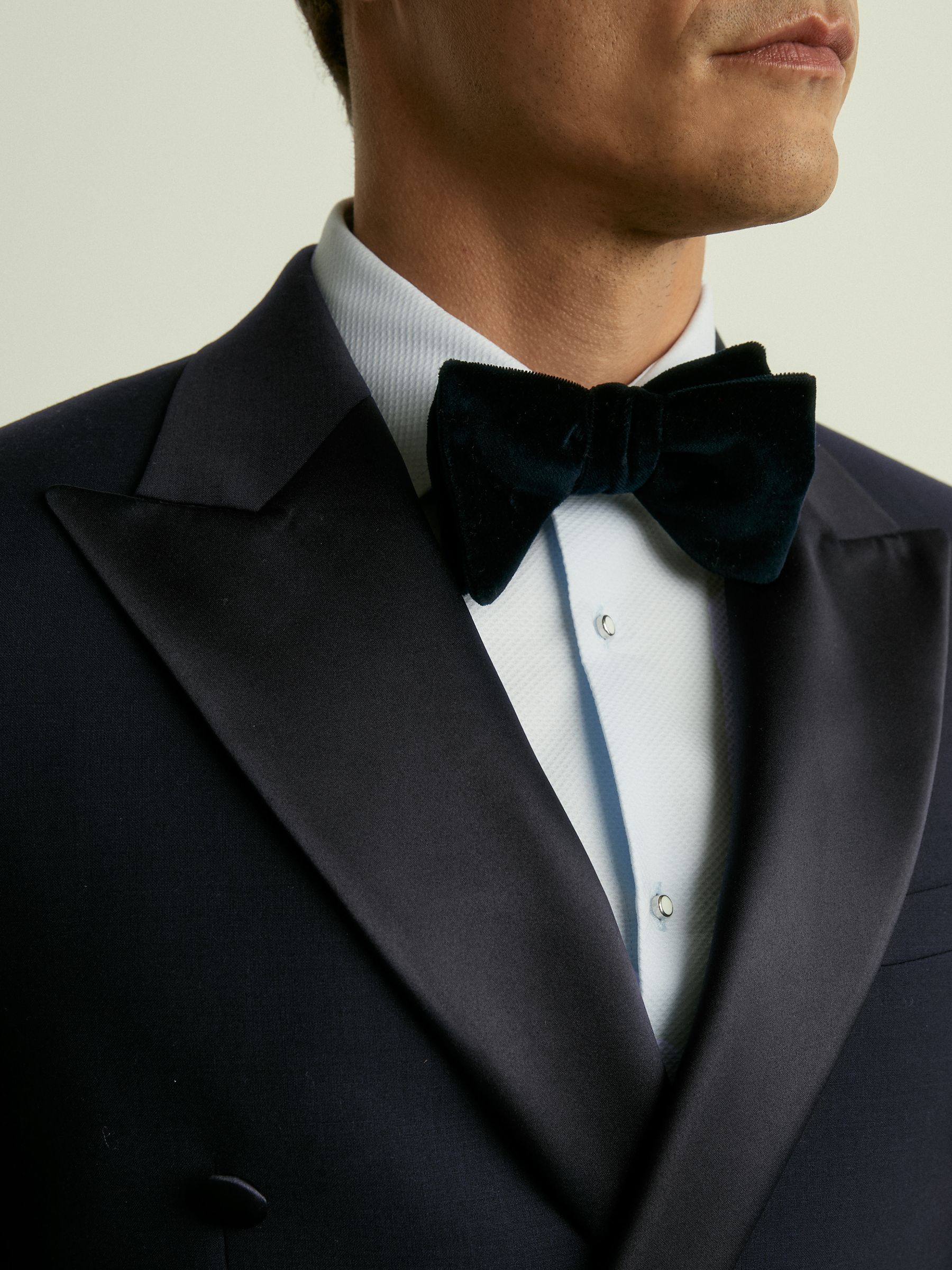Double Breasted Tuxedo Slim Fit Jacket in Navy - Image 4 of 7