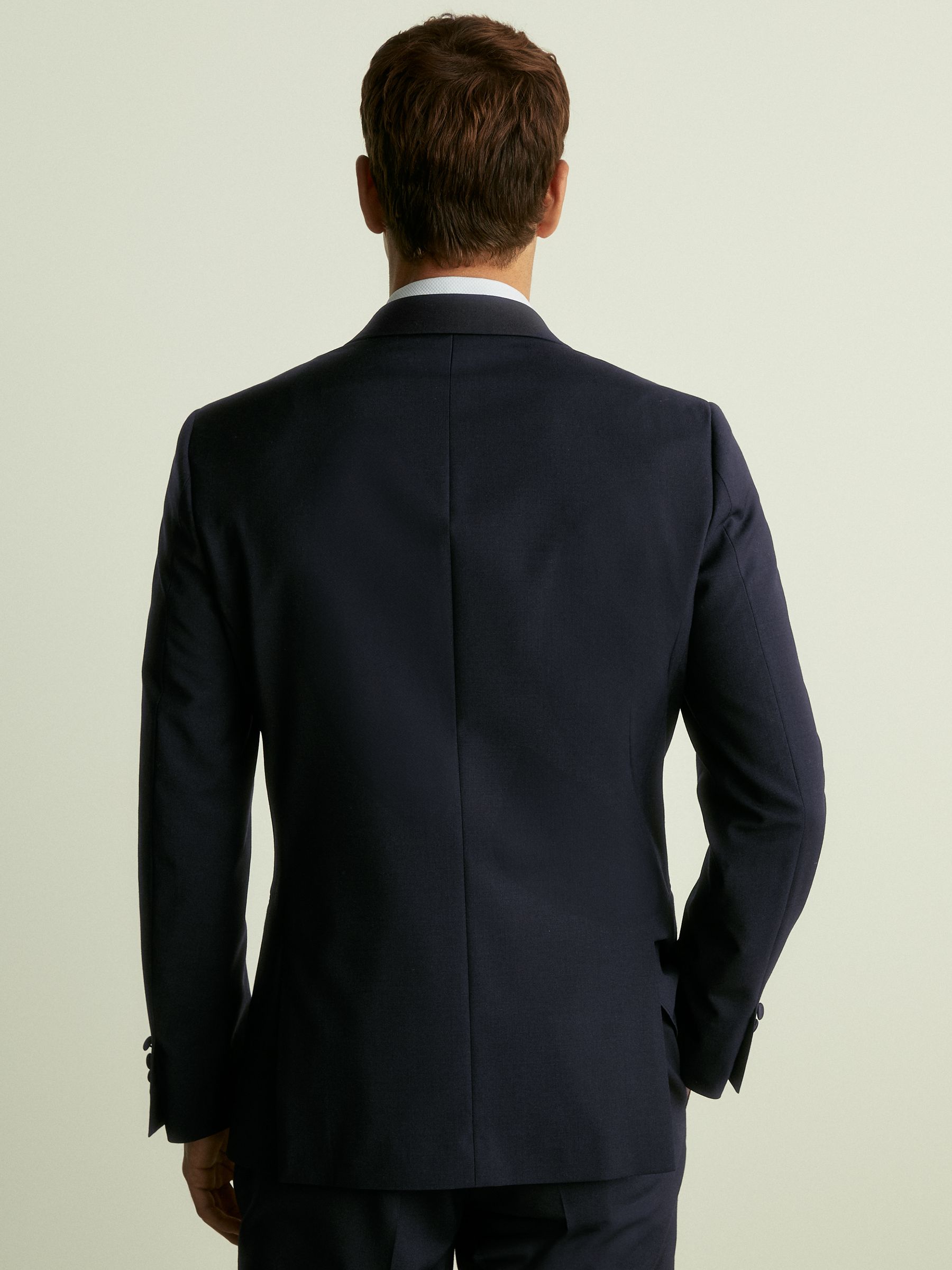 Double Breasted Tuxedo Slim Fit Jacket in Navy - Image 5 of 7