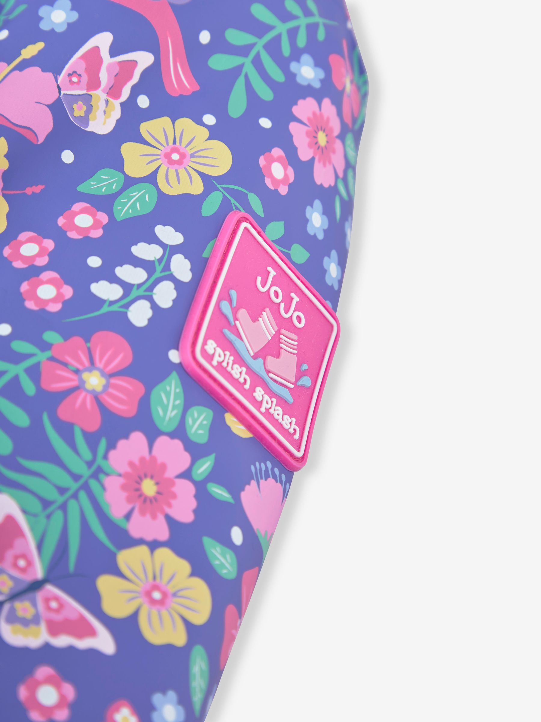 Purple Bird Floral Cosy Waterproof Jacket - Image 6 of 6