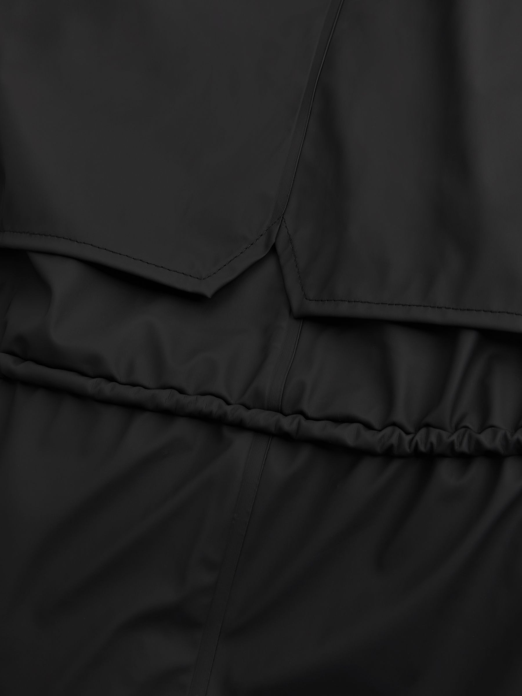Rains Drawstring Parka Raincoat in Black - Image 6 of 6