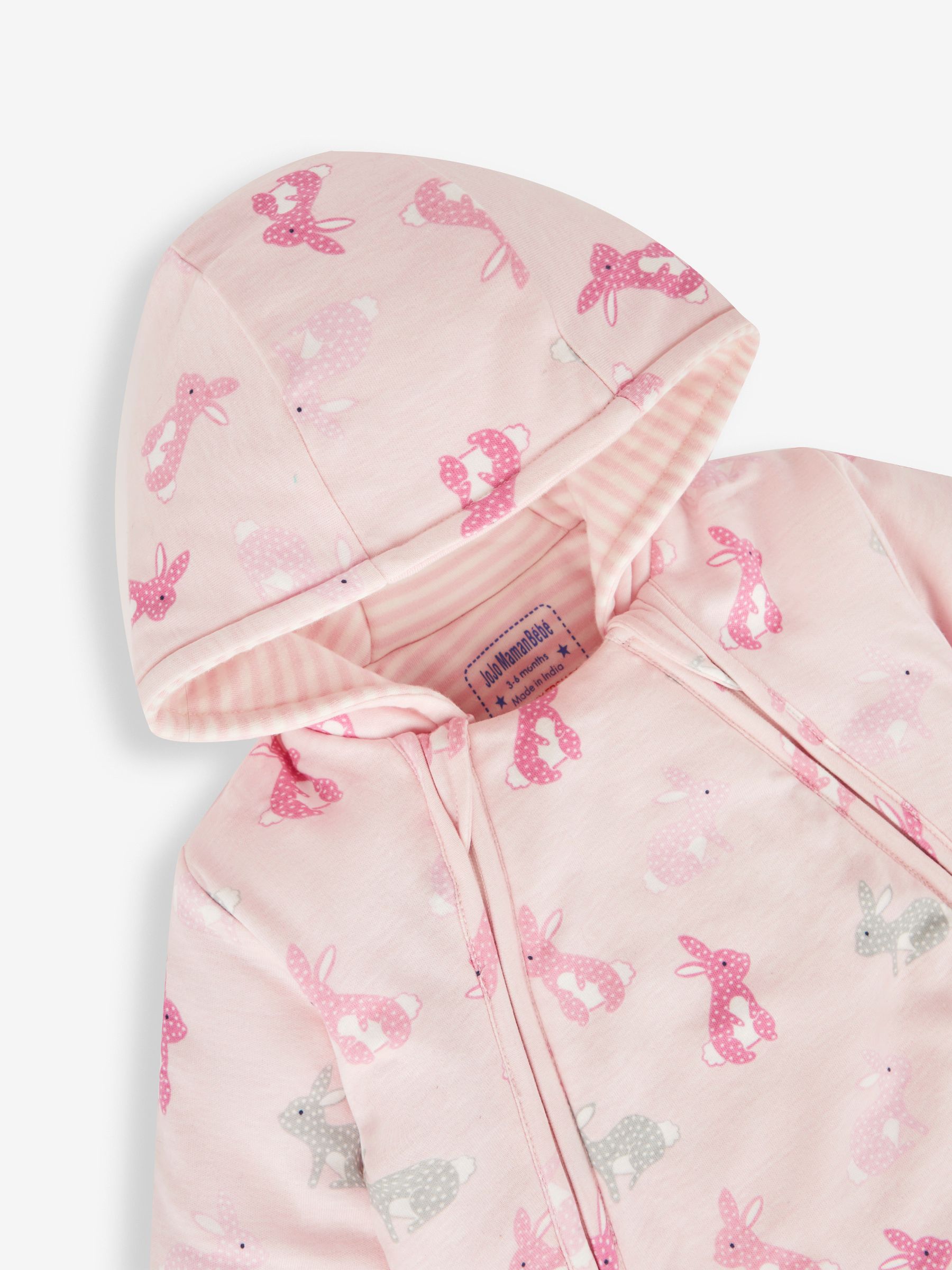 Pink Bunny Print Pramsuit - Image 3 of 3